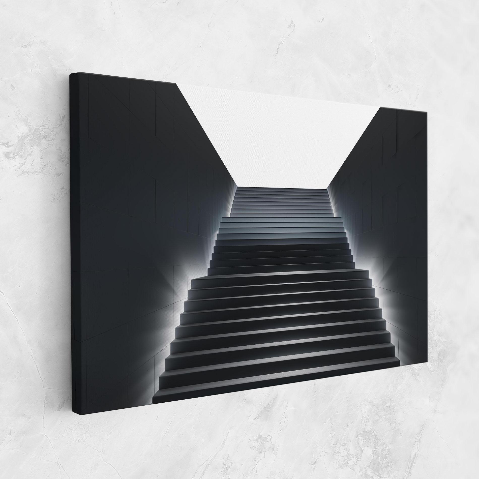 Tablou Canvas Dark Stairs mockup 1