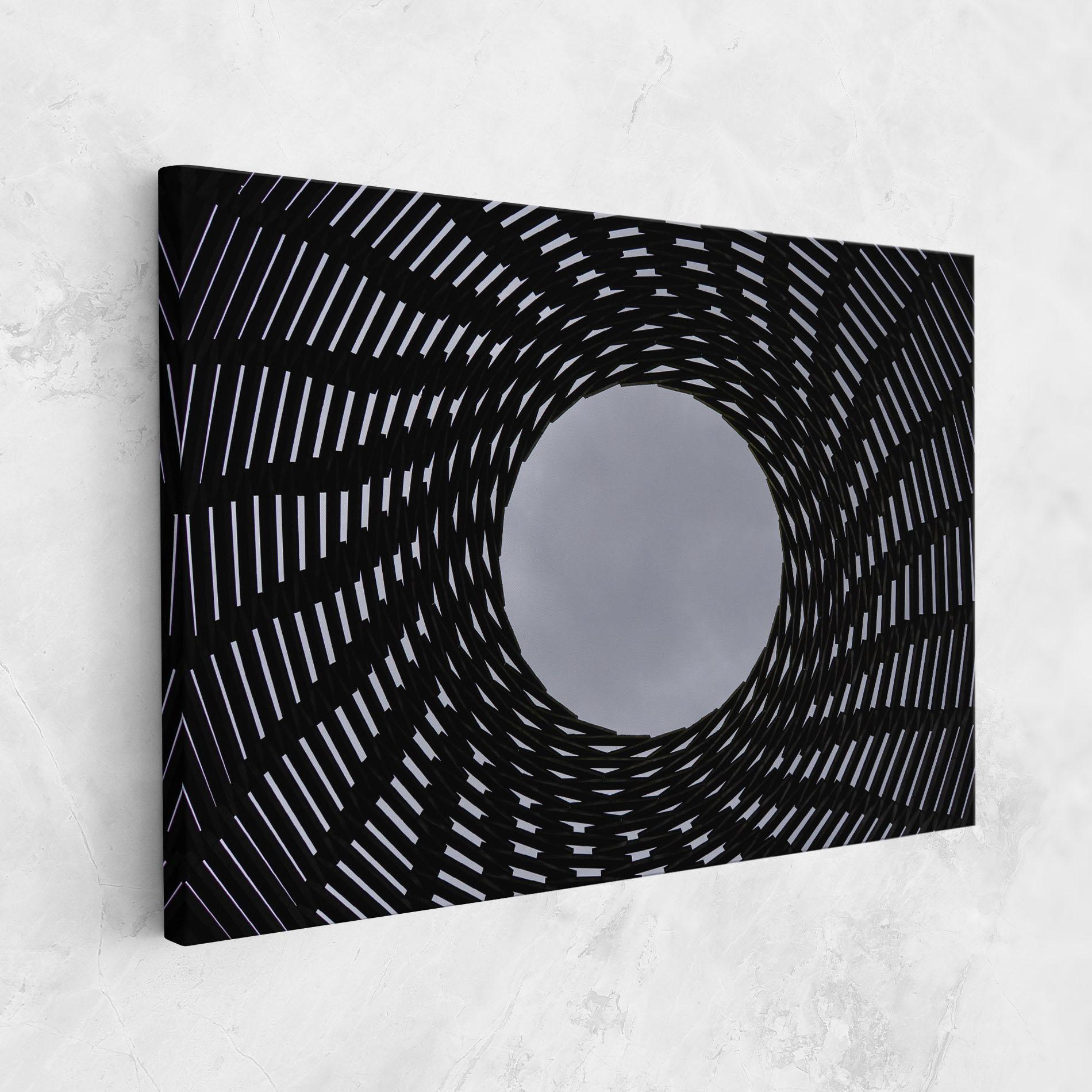 Tablou Canvas Grey Circle Lines mockup 1