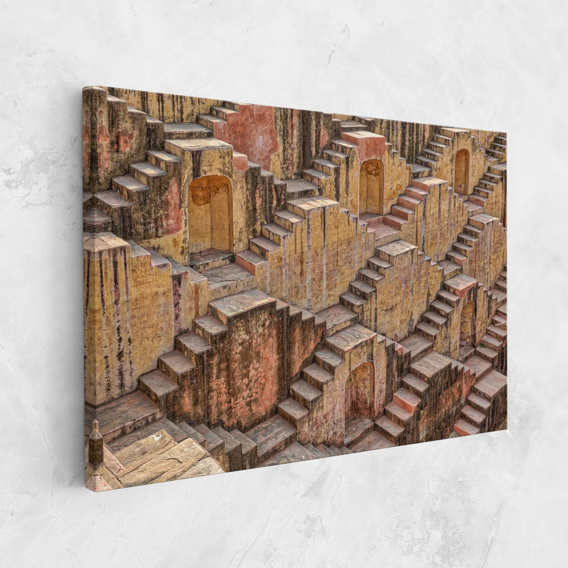 Tablou Canvas Old Brown Stairs mockup 1