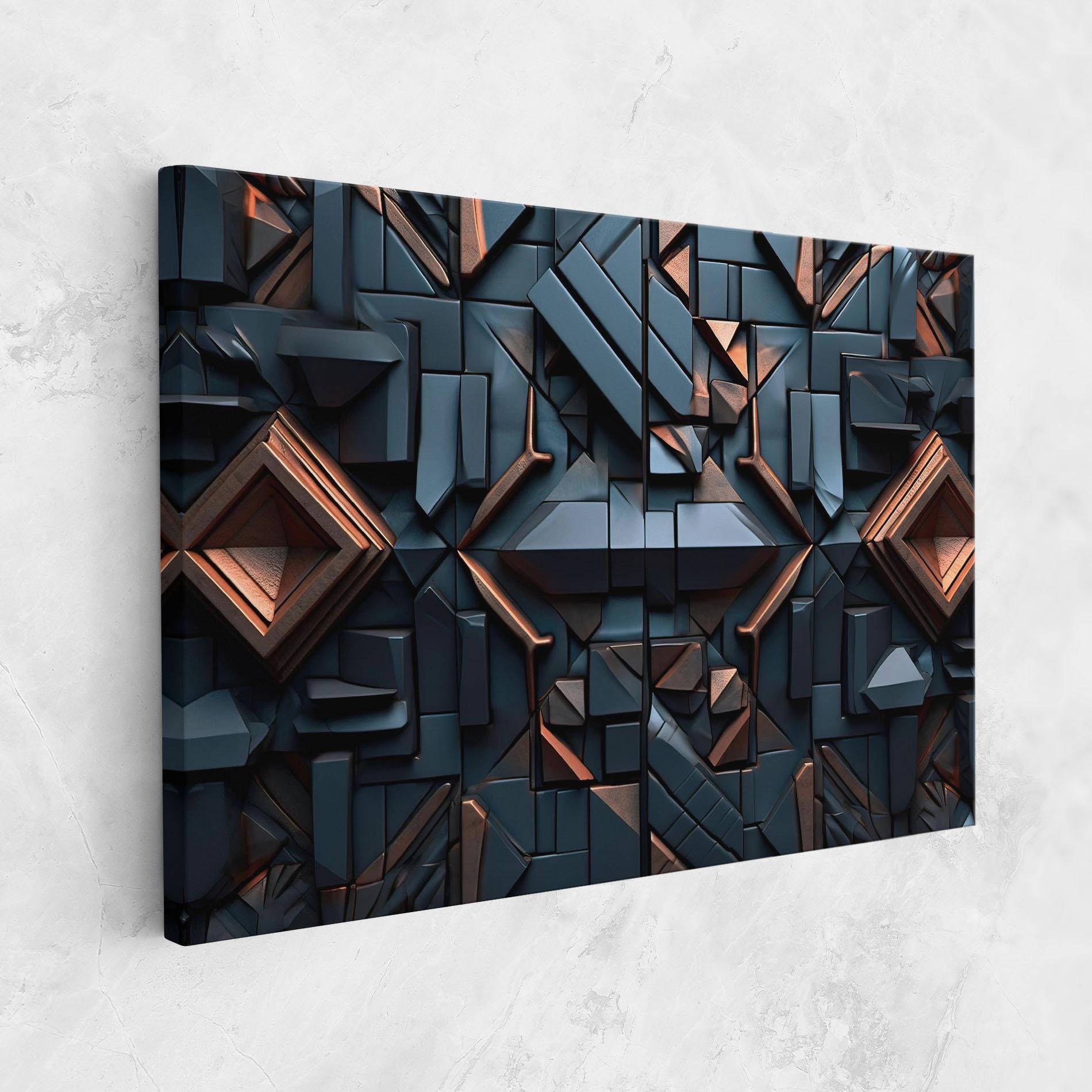 Tablou Canvas Orange Rhombus mockup 1