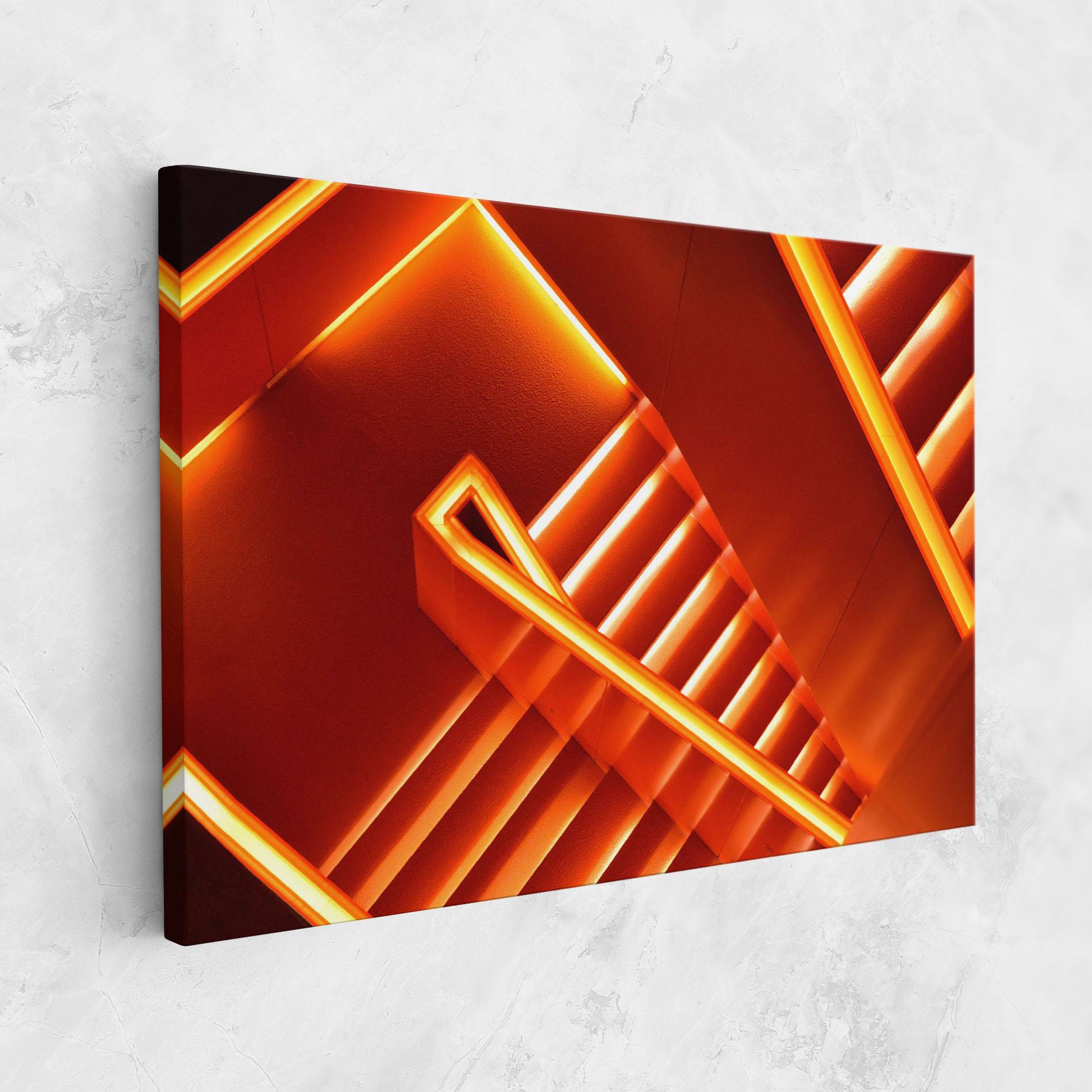 Tablou Canvas Orange Stairs mockup 1