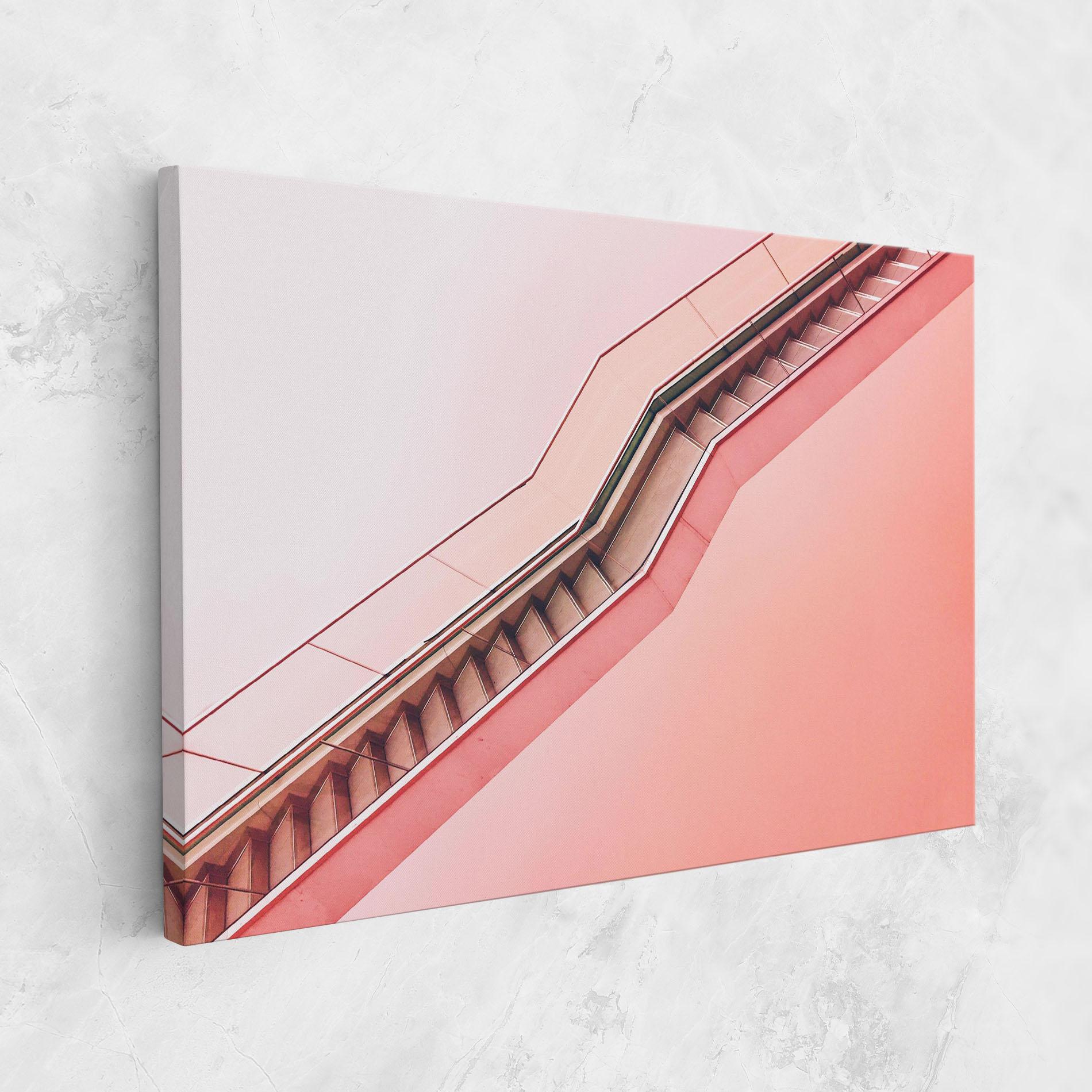 Tablou Canvas Pink Stairs mockup 1