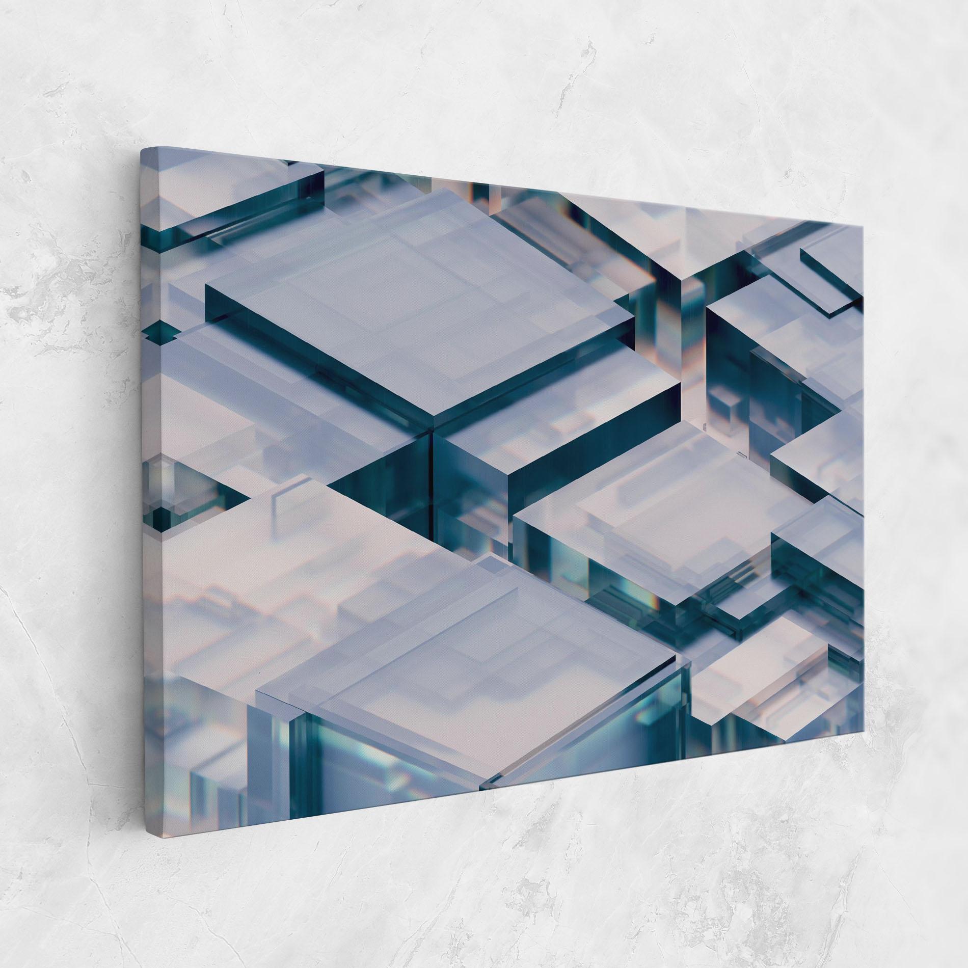 Tablou Canvas Square Glass mockup 1