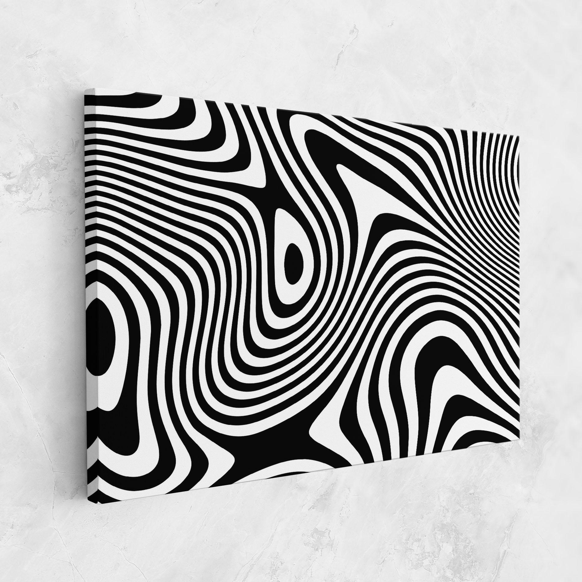 Tablou Canvas Wavy Stripes 01 mockup 1