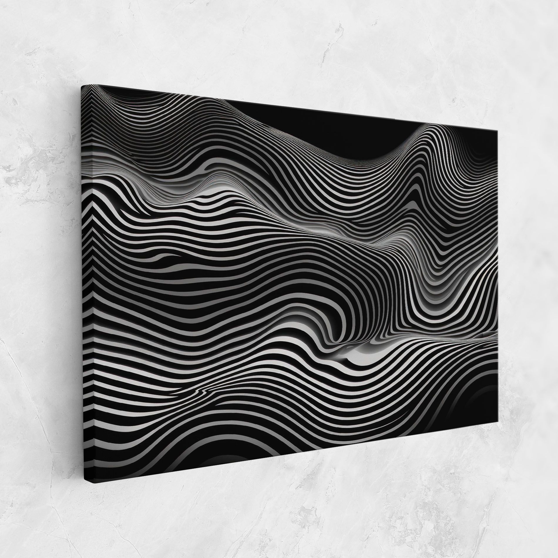 White Black Lines Wave mockup 1