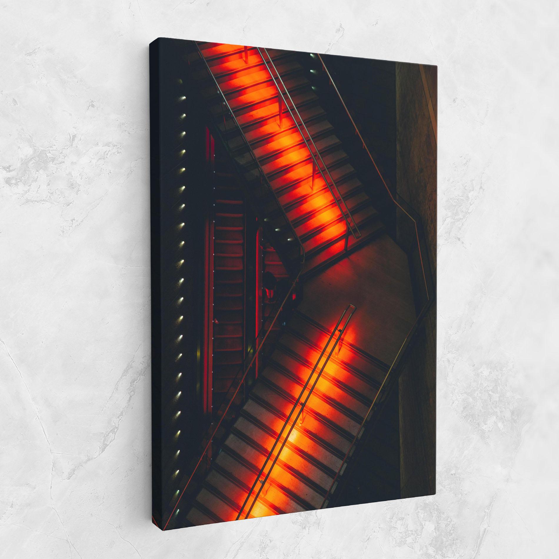 Tablou Canvas Orange Light Stairs mockup 1