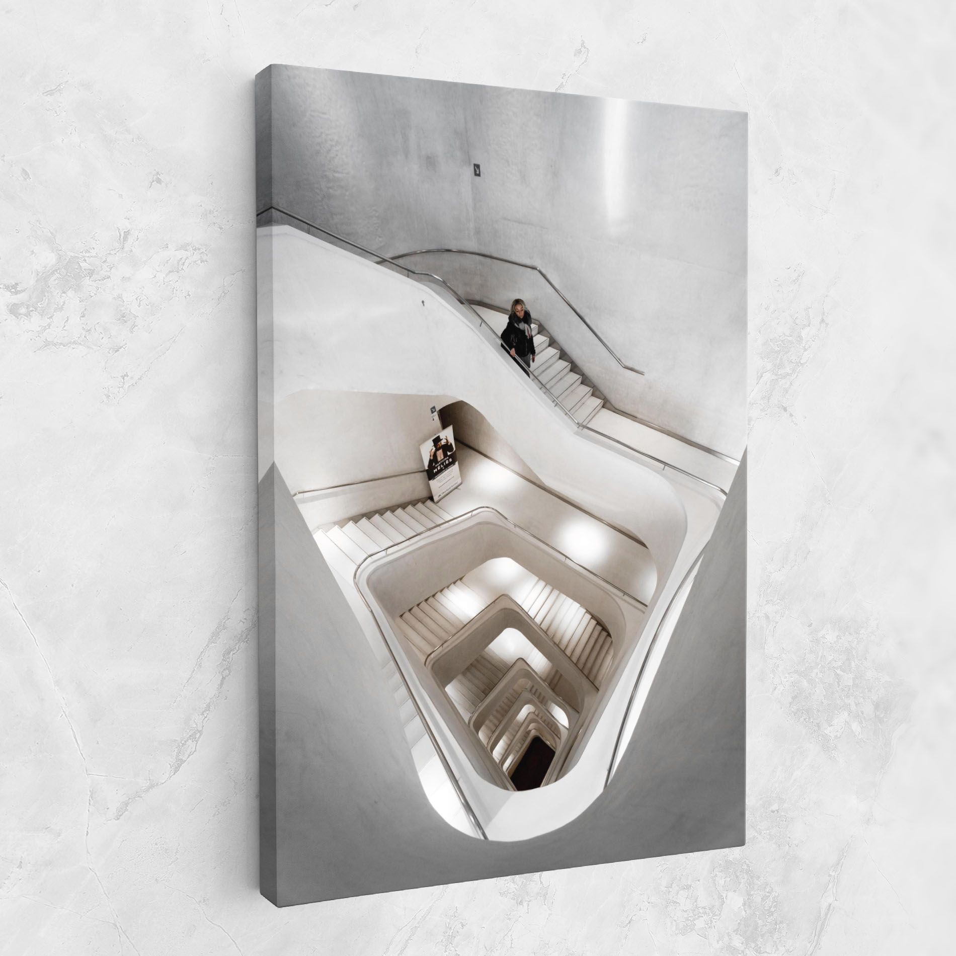 White Stairs Spiral mockup 1