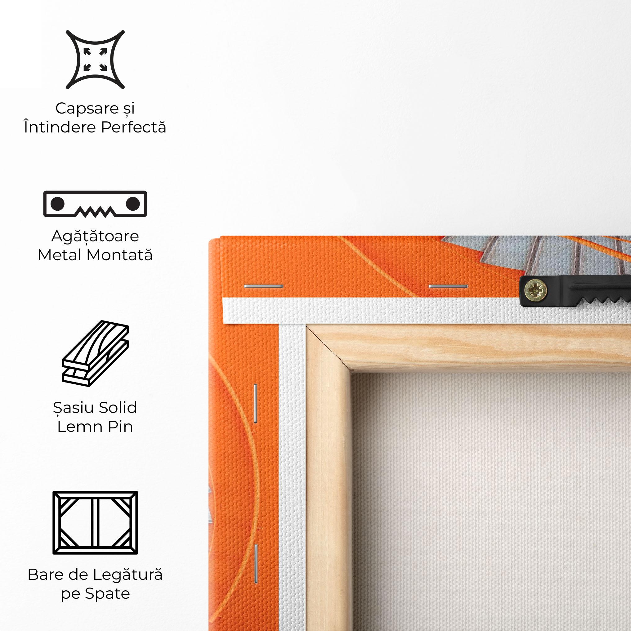 Tablou Canvas Grey Orange Stairs mockup 5