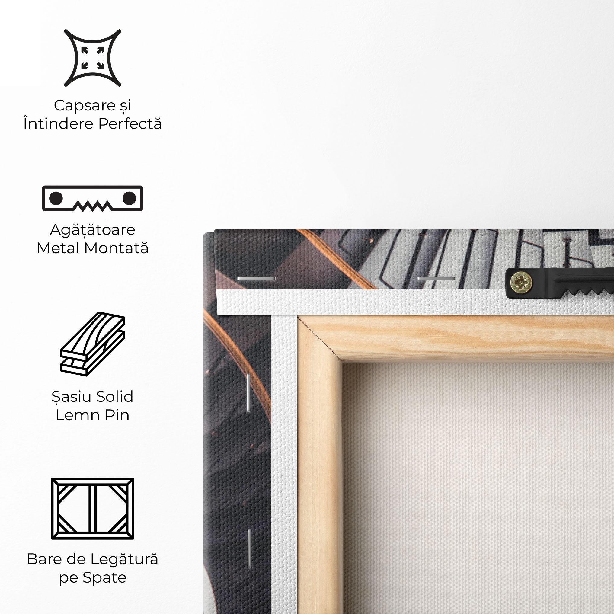 Tablou Canvas Grey Stairs Spiral mockup 5