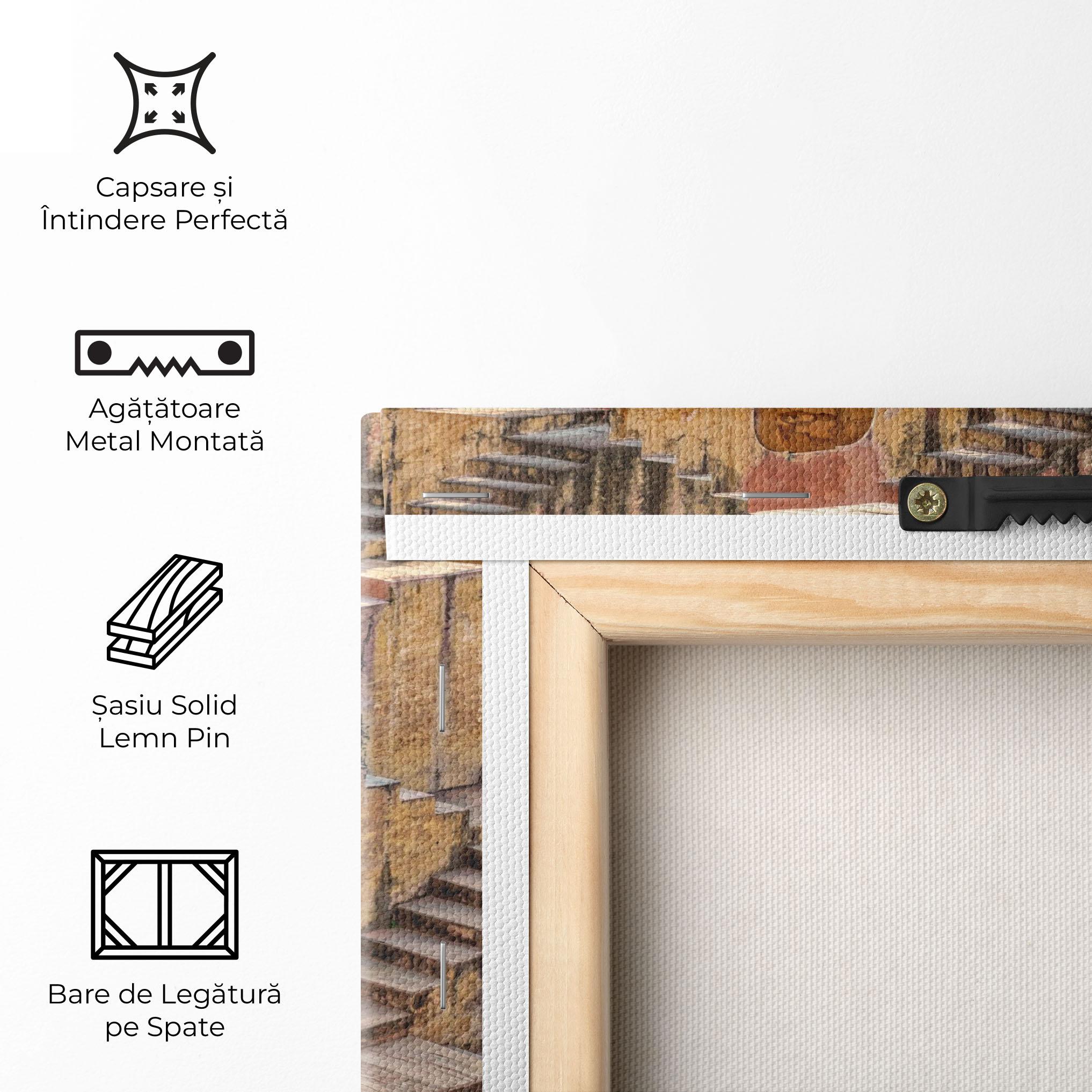 Tablou Canvas Old Brown Stairs mockup 5