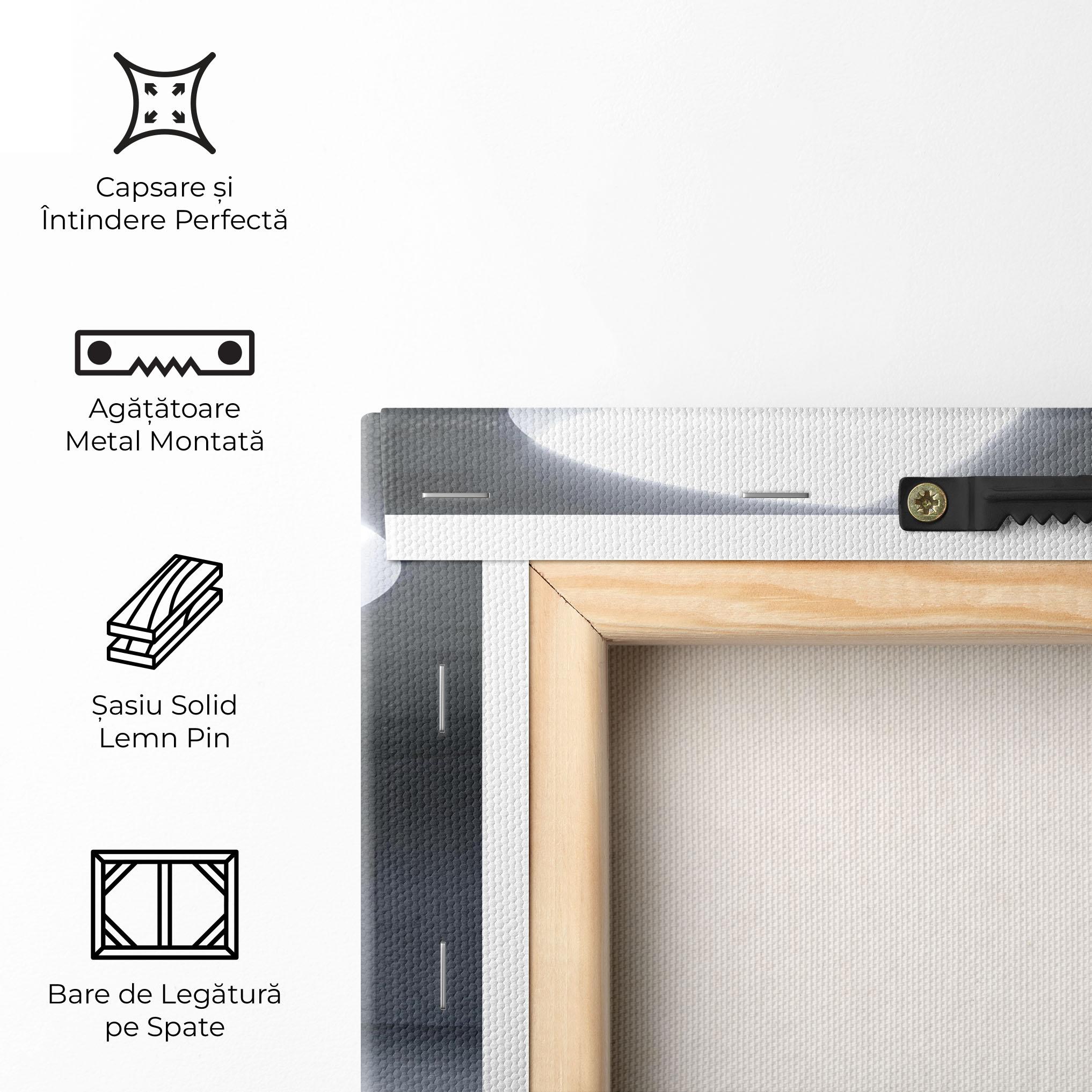 Tablou Canvas Spiral White Staircase mockup 5