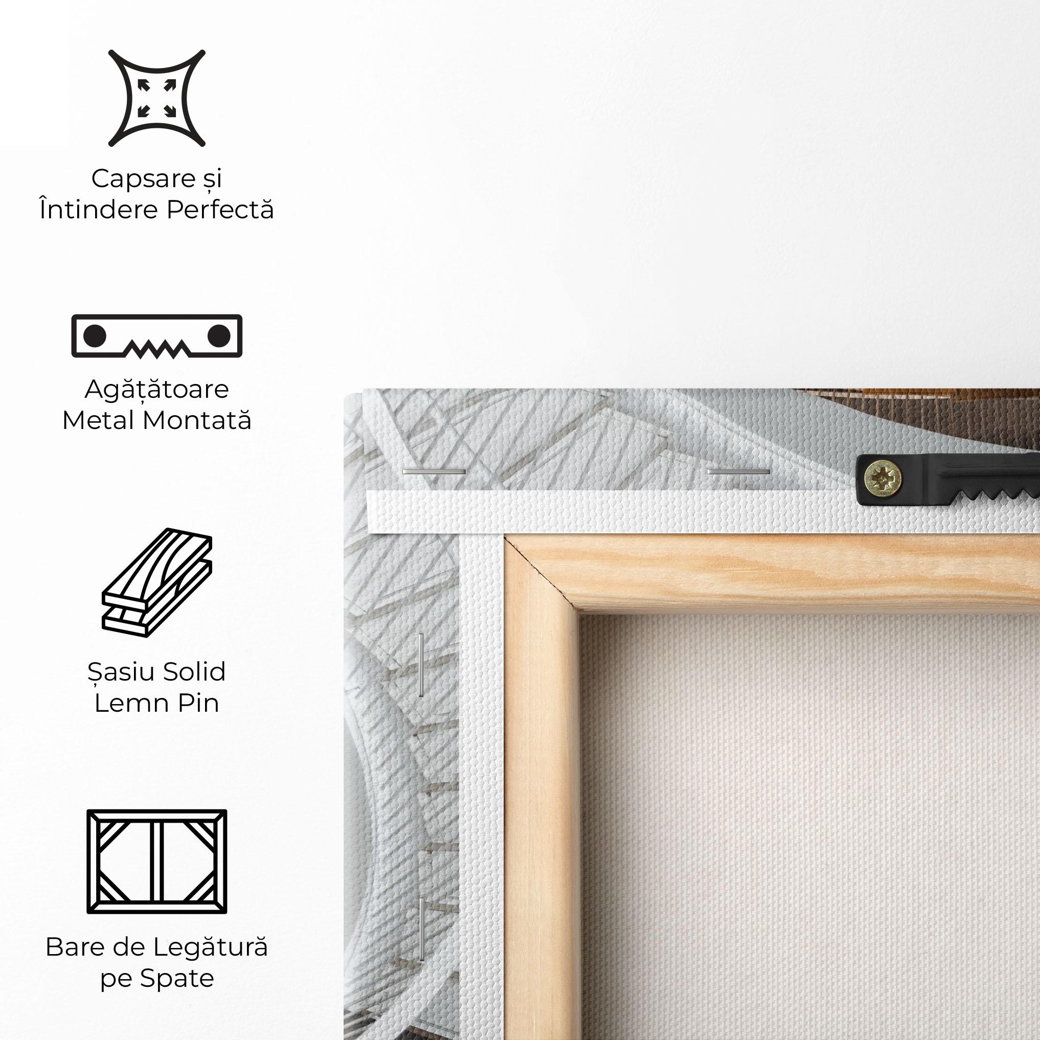 Tablou Canvas White Spiral Stairs mockup 5