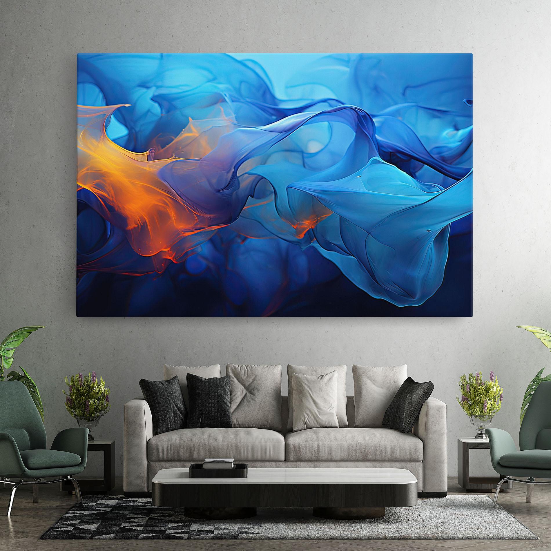 Tablou Canvas Blue Orange Floating mockup 7