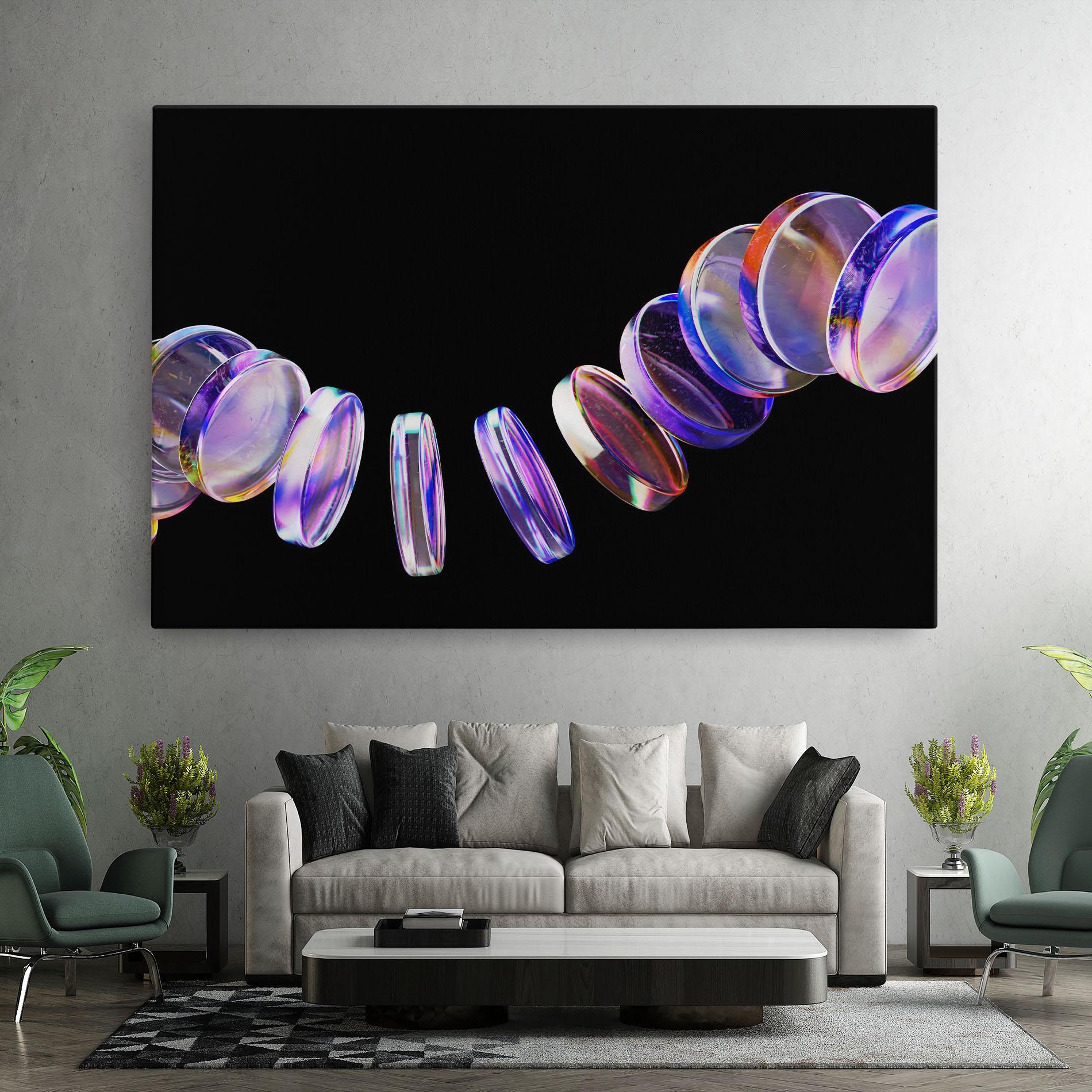 Tablou Canvas Circle Glass Floating mockup 7