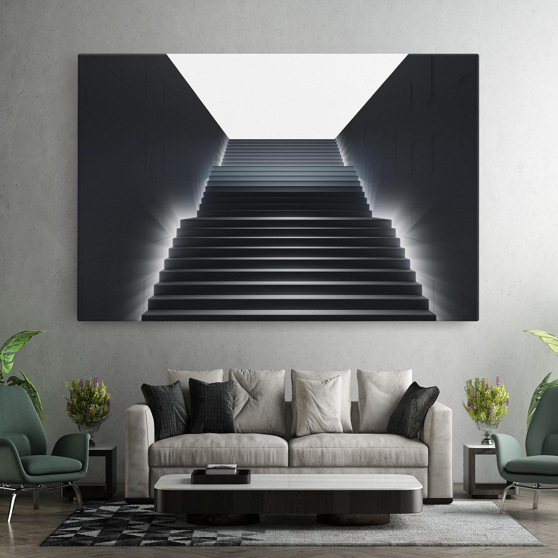 Tablou Canvas Dark Stairs mockup 7