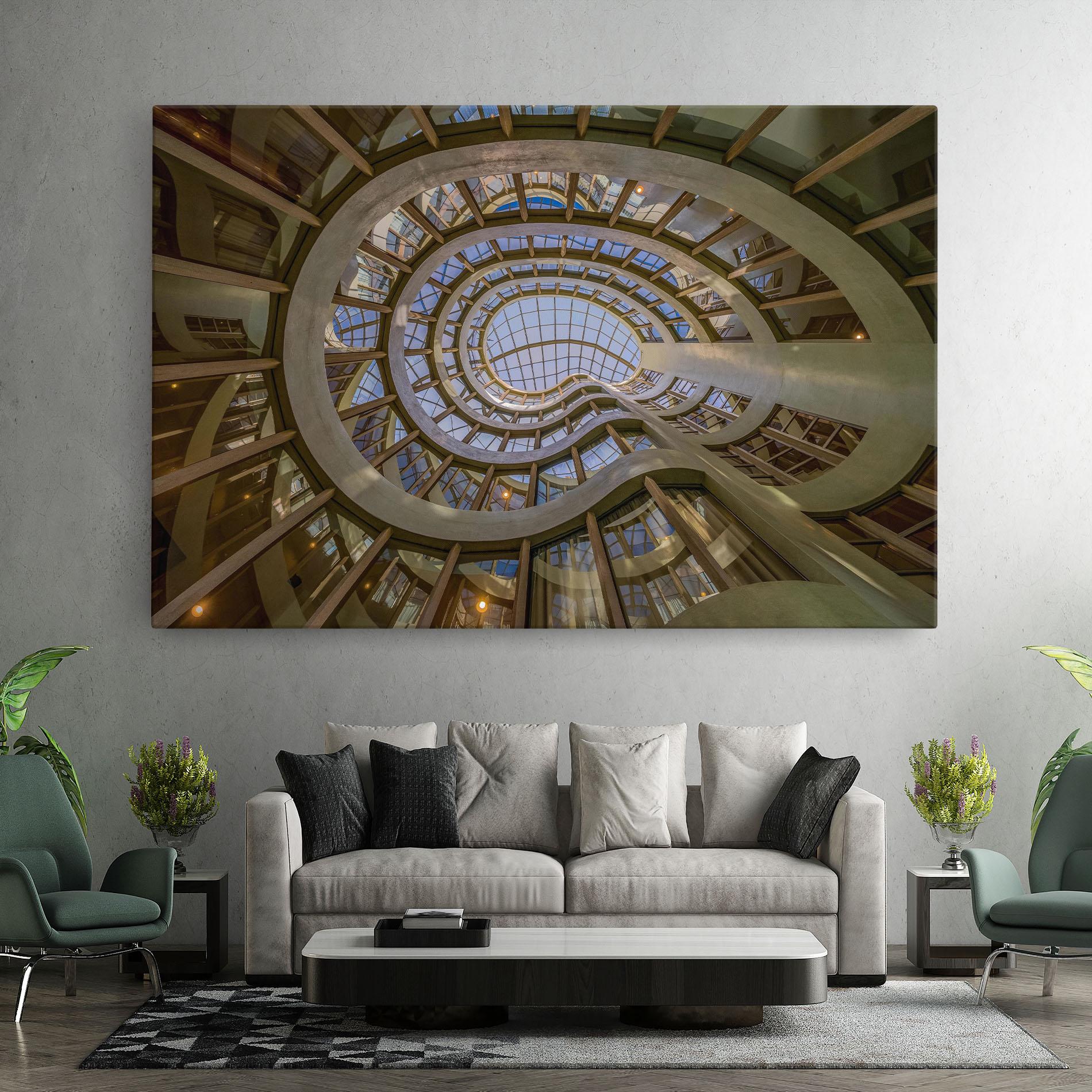 Tablou Canvas Glass Building mockup 7