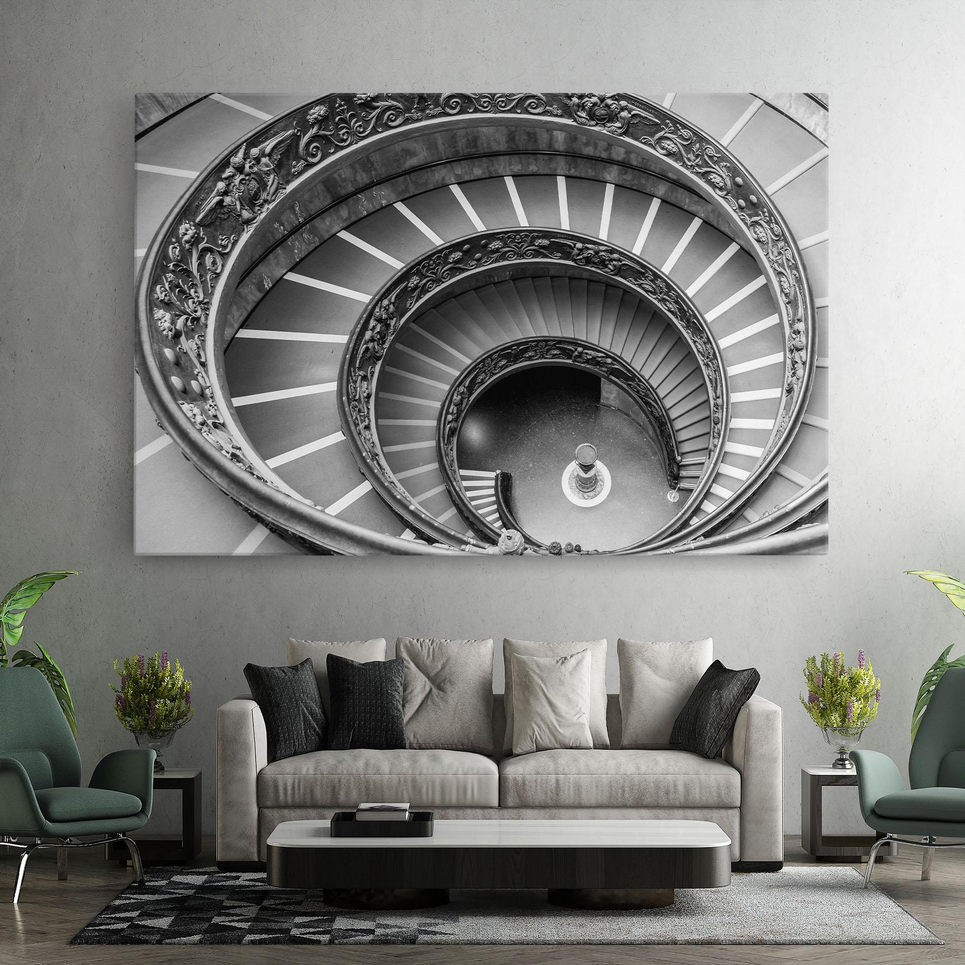 Tablou Canvas Grey Spiral mockup 7