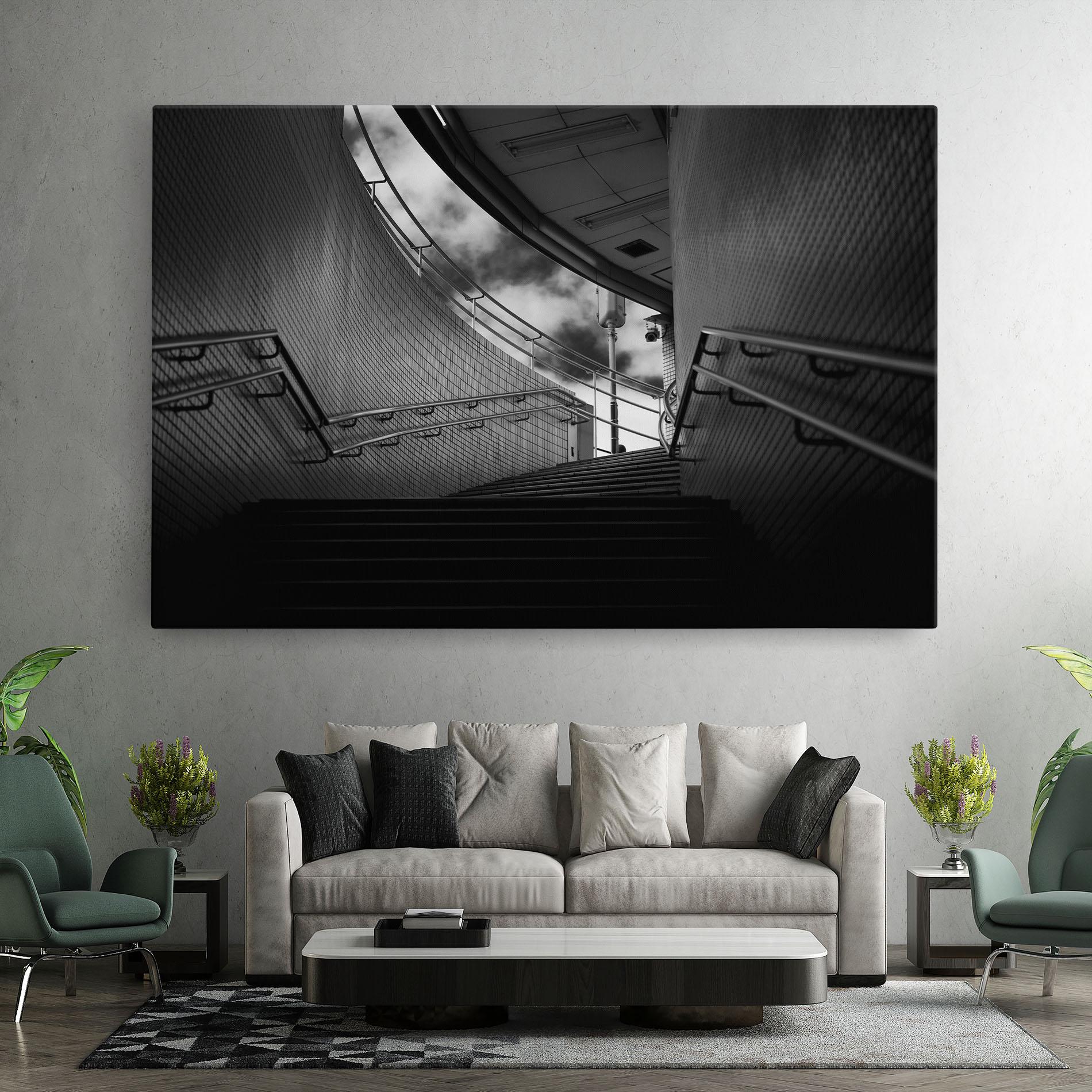 Tablou Canvas Grey Up Stairs mockup 7