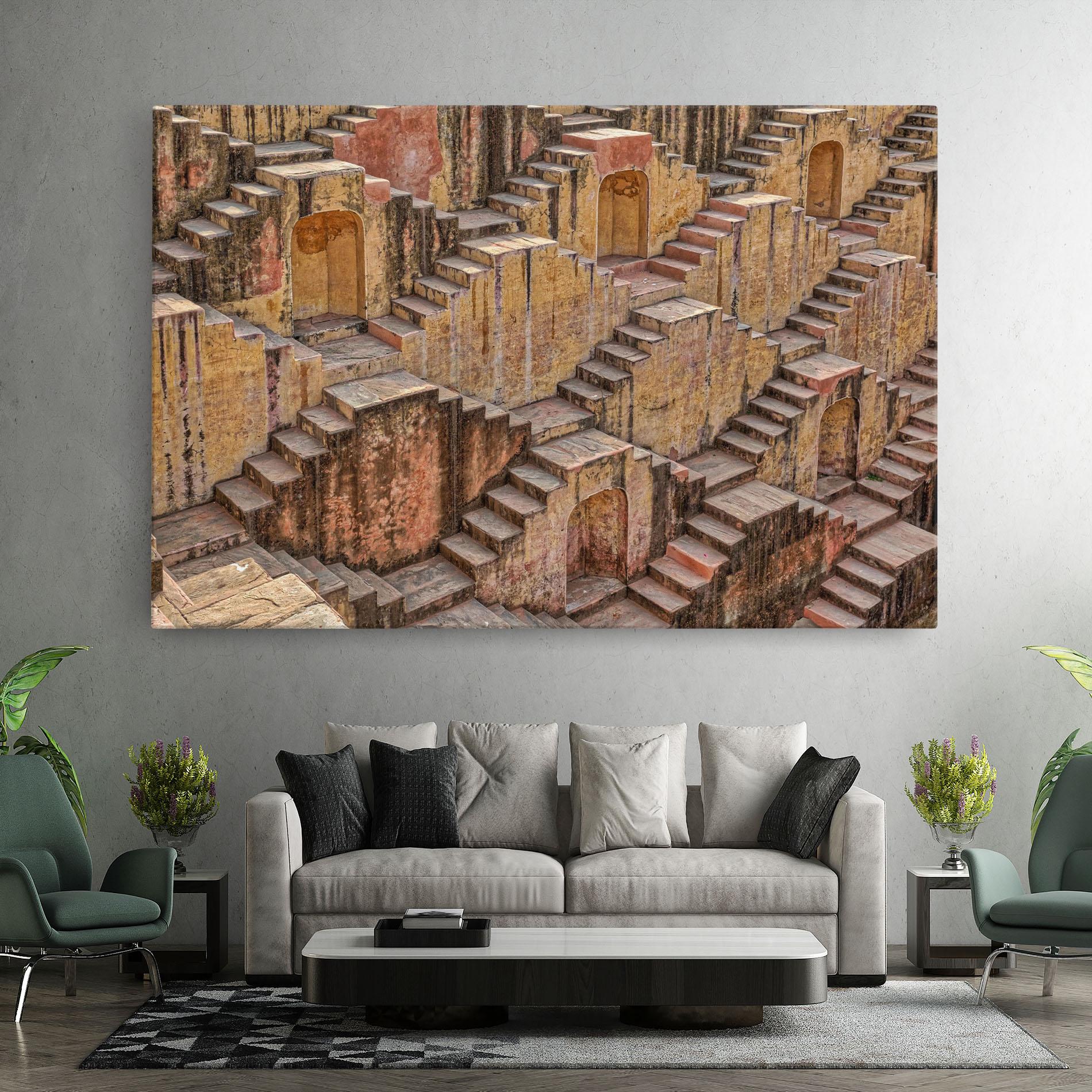 Tablou Canvas Old Brown Stairs mockup 7