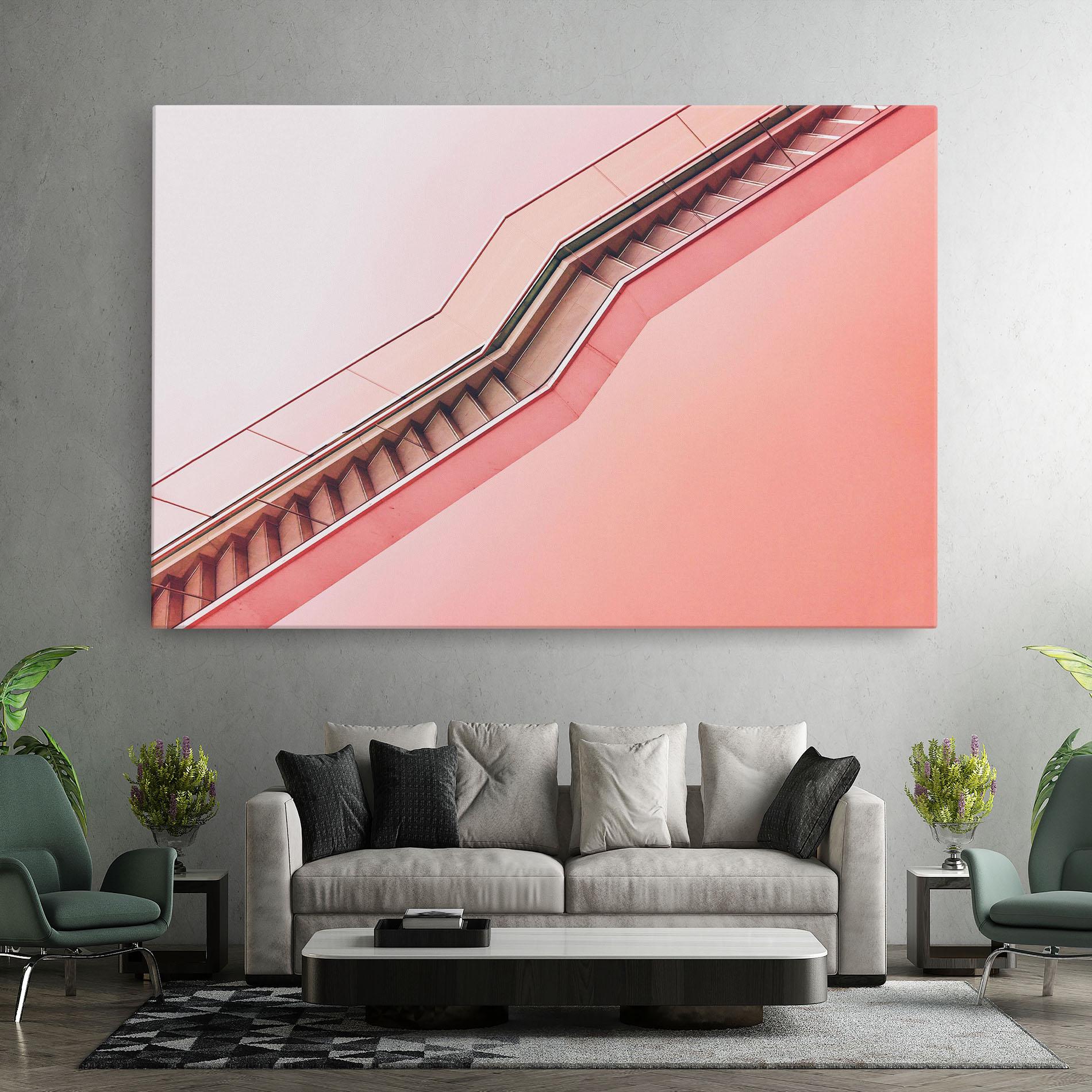Tablou Canvas Pink Stairs mockup 7