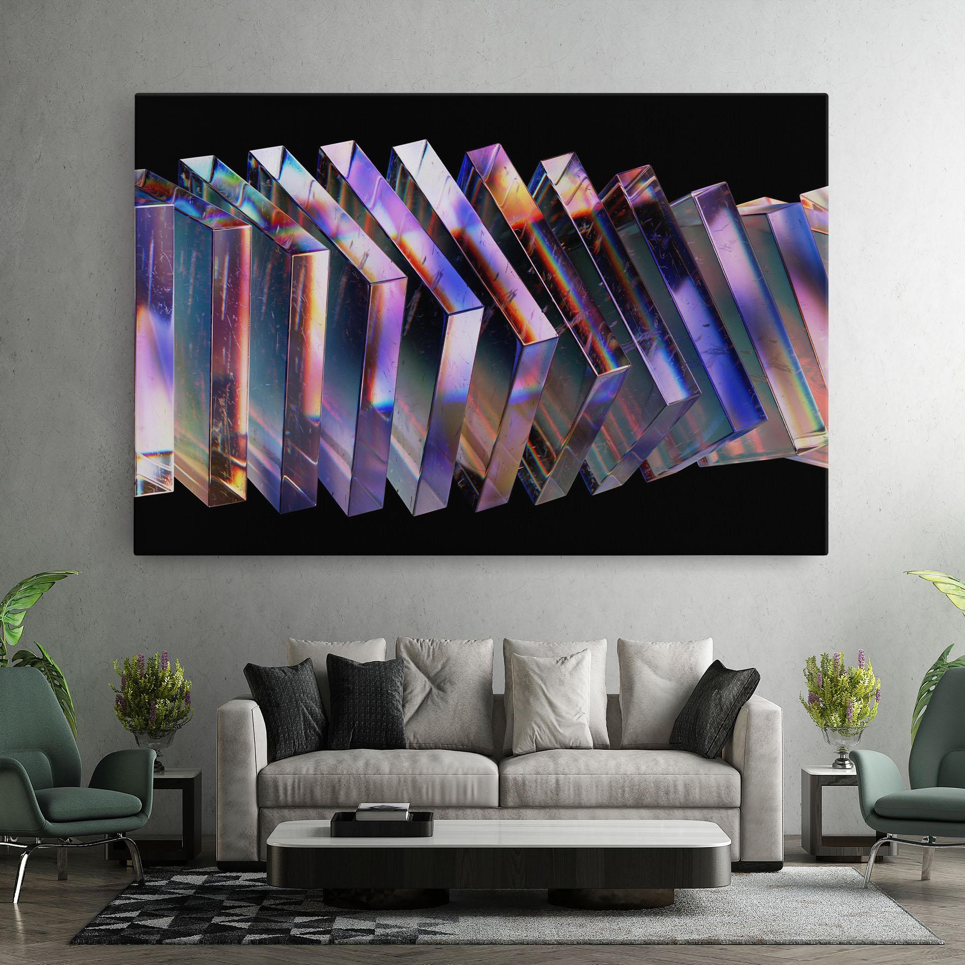 Tablou Canvas Square Glass Floating mockup 7