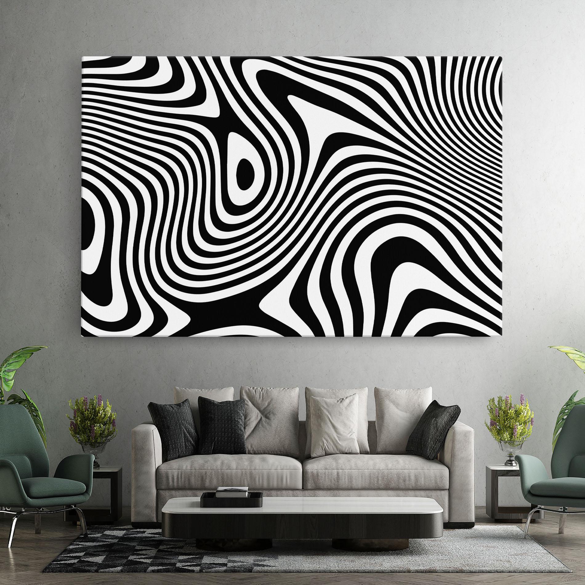 Tablou Canvas Wavy Stripes 01 mockup 7