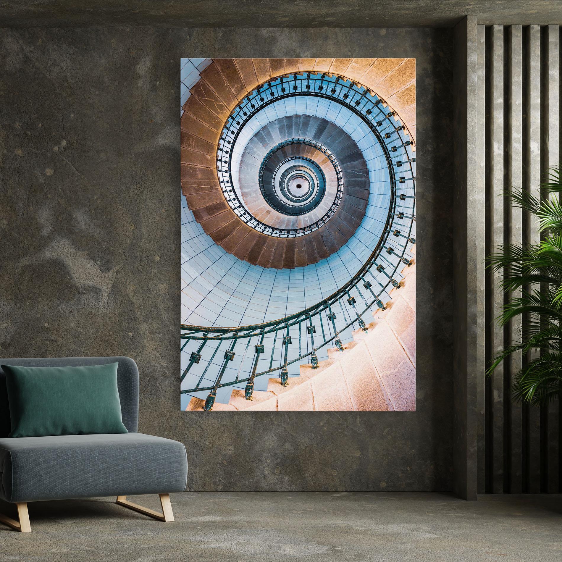 Tablou Canvas Blue Opaline Stairs mockup 7