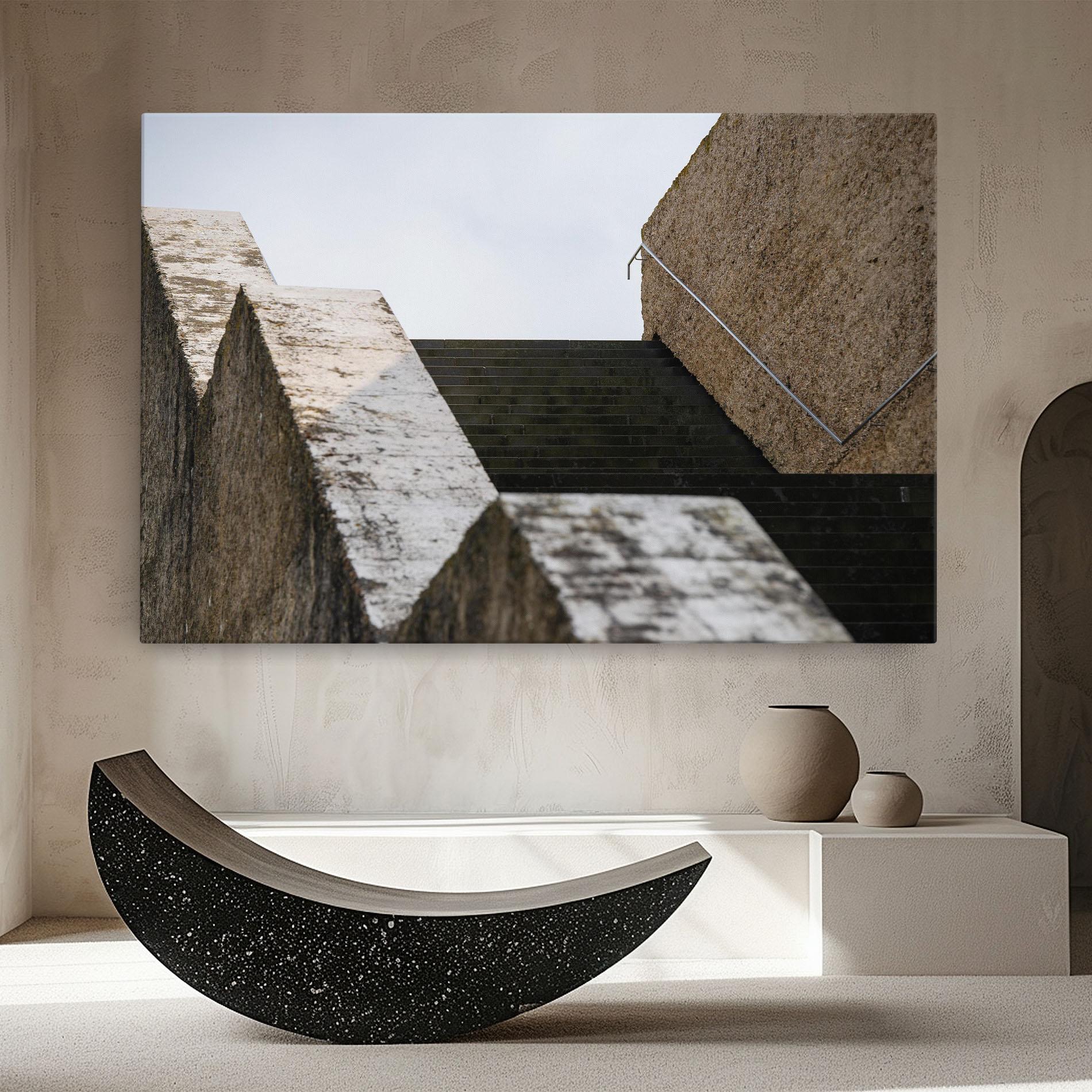Tablou Canvas Black Stairs mockup 8