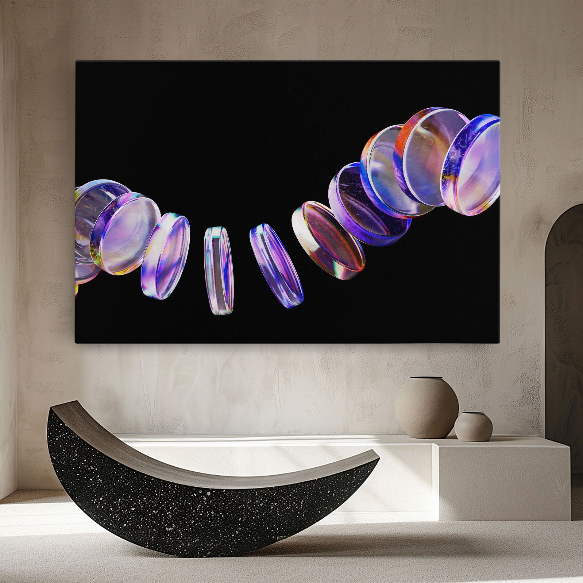Circle Glass Floating mockup 8