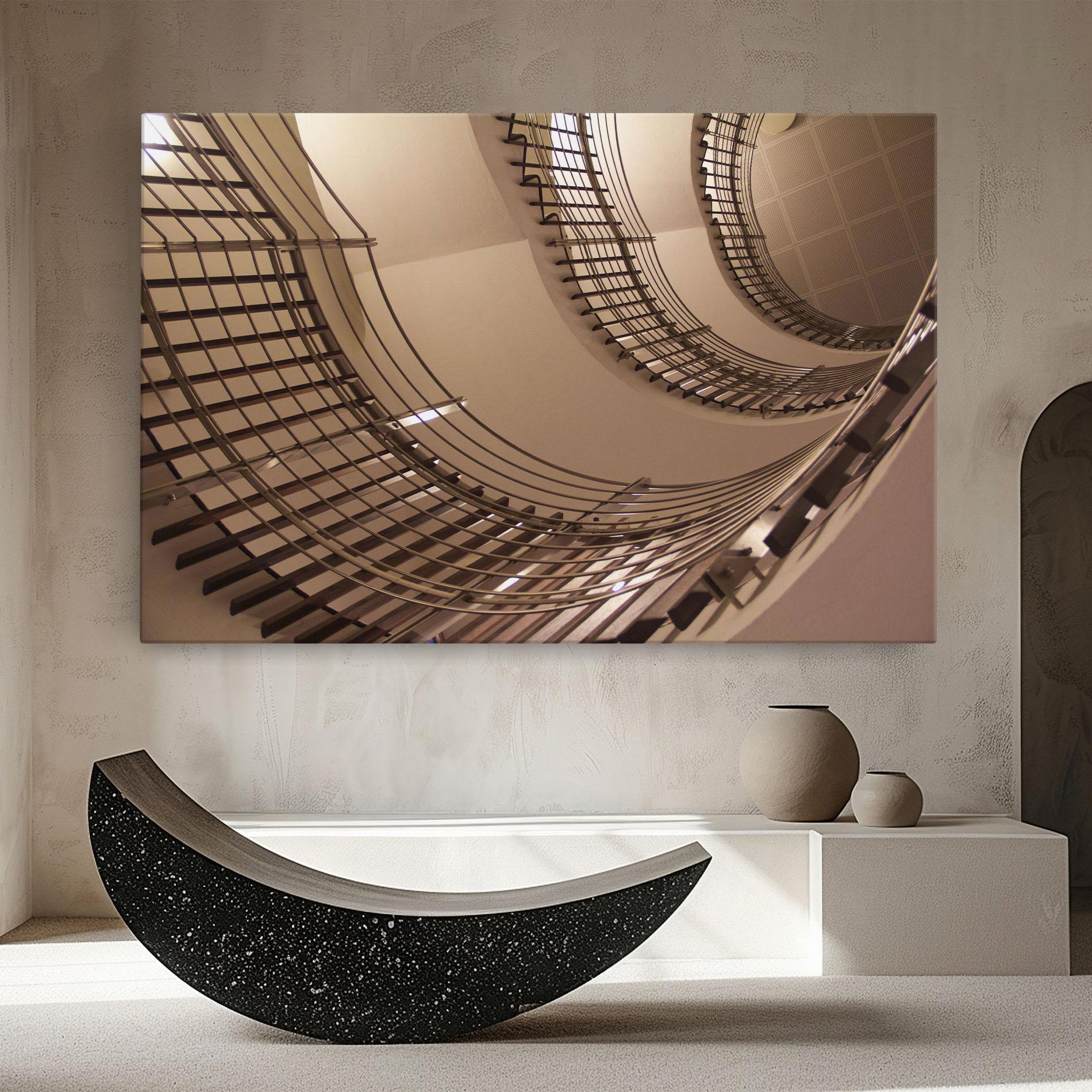 Tablou Canvas Cream Stairs mockup 8