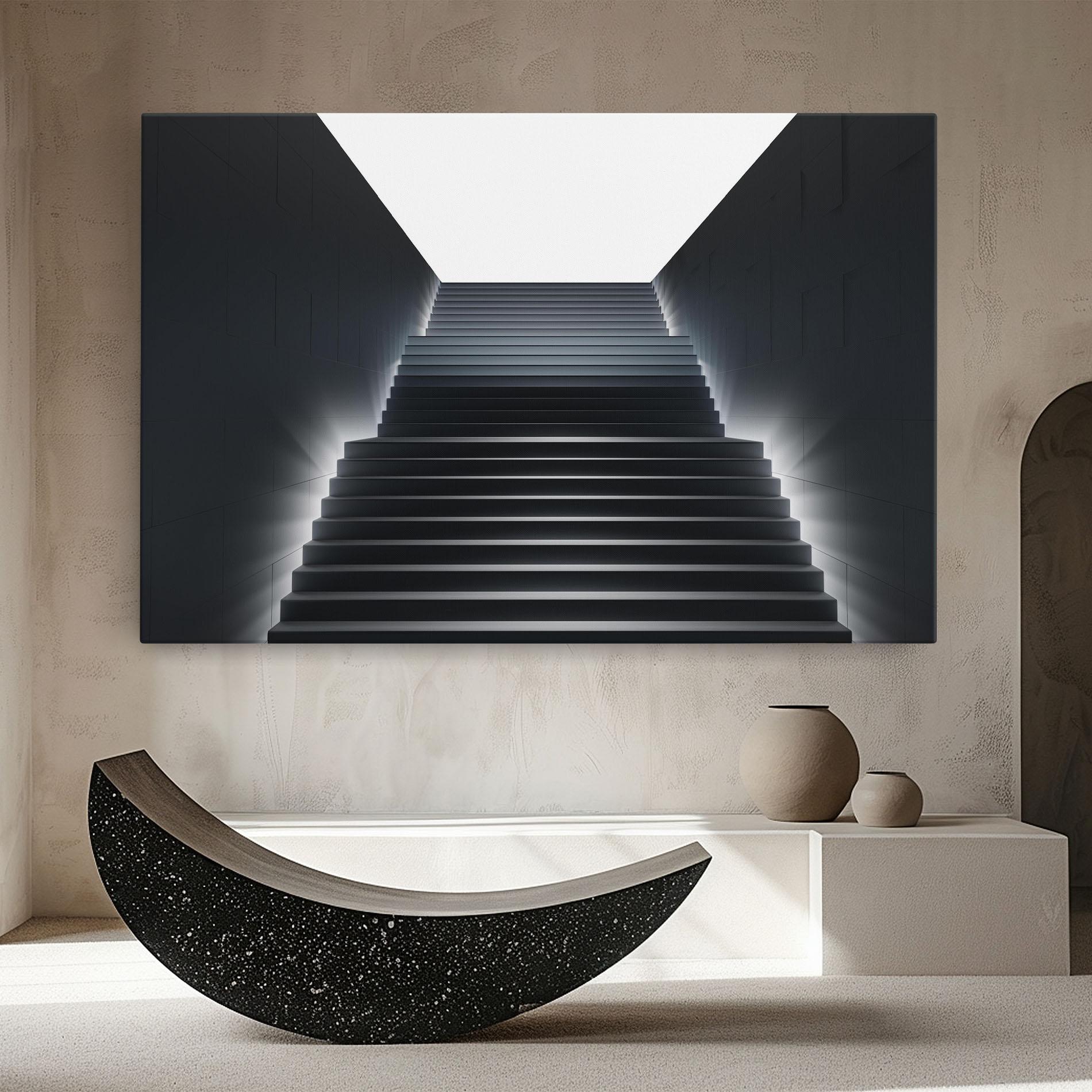 Tablou Canvas Dark Stairs mockup 8