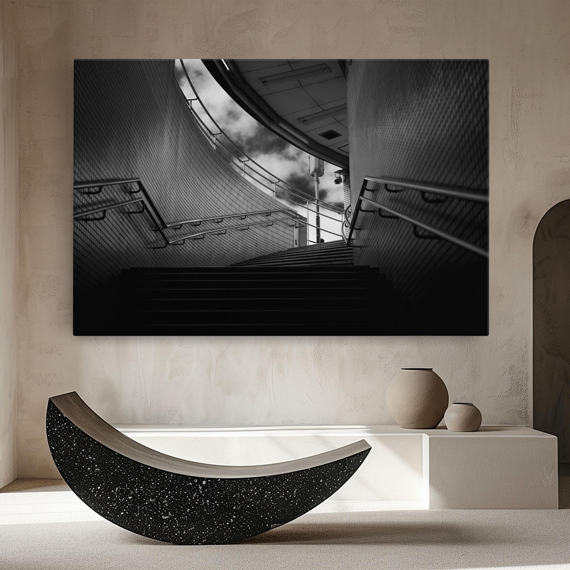 Tablou Canvas Grey Up Stairs mockup 8