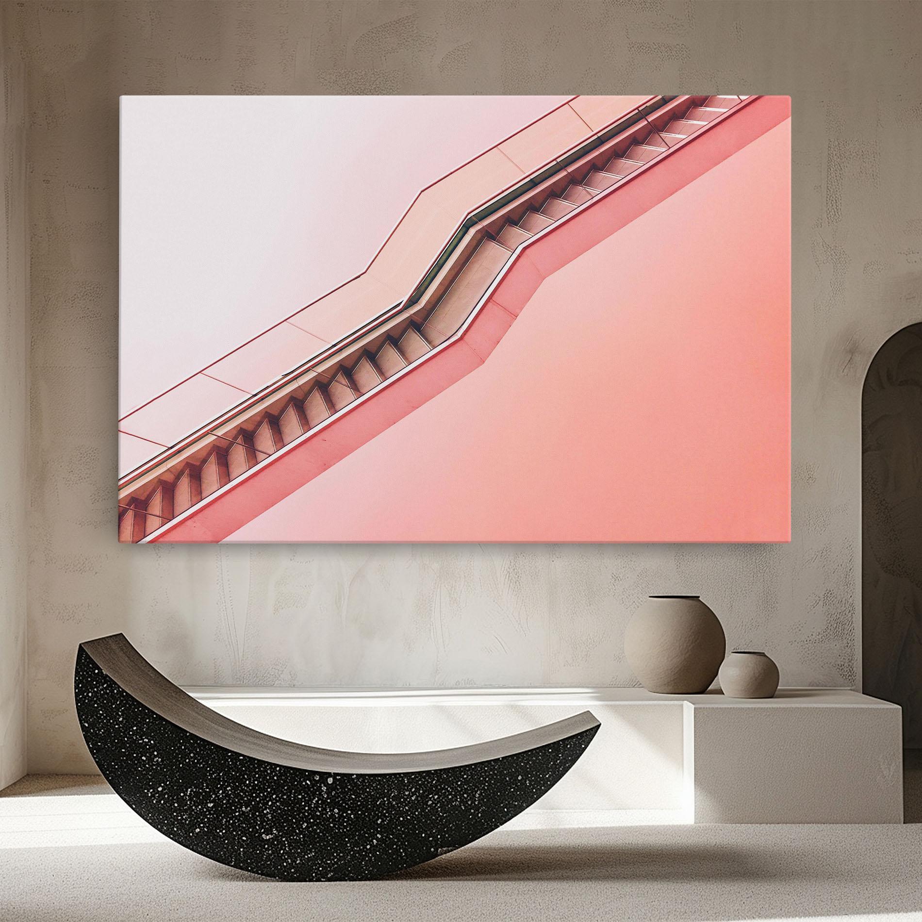 Tablou Canvas Pink Stairs mockup 8