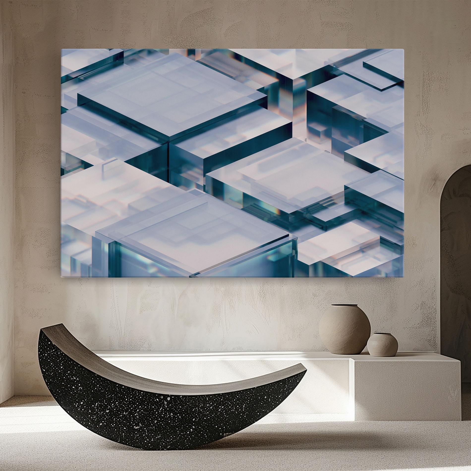 Tablou Canvas Square Glass mockup 8