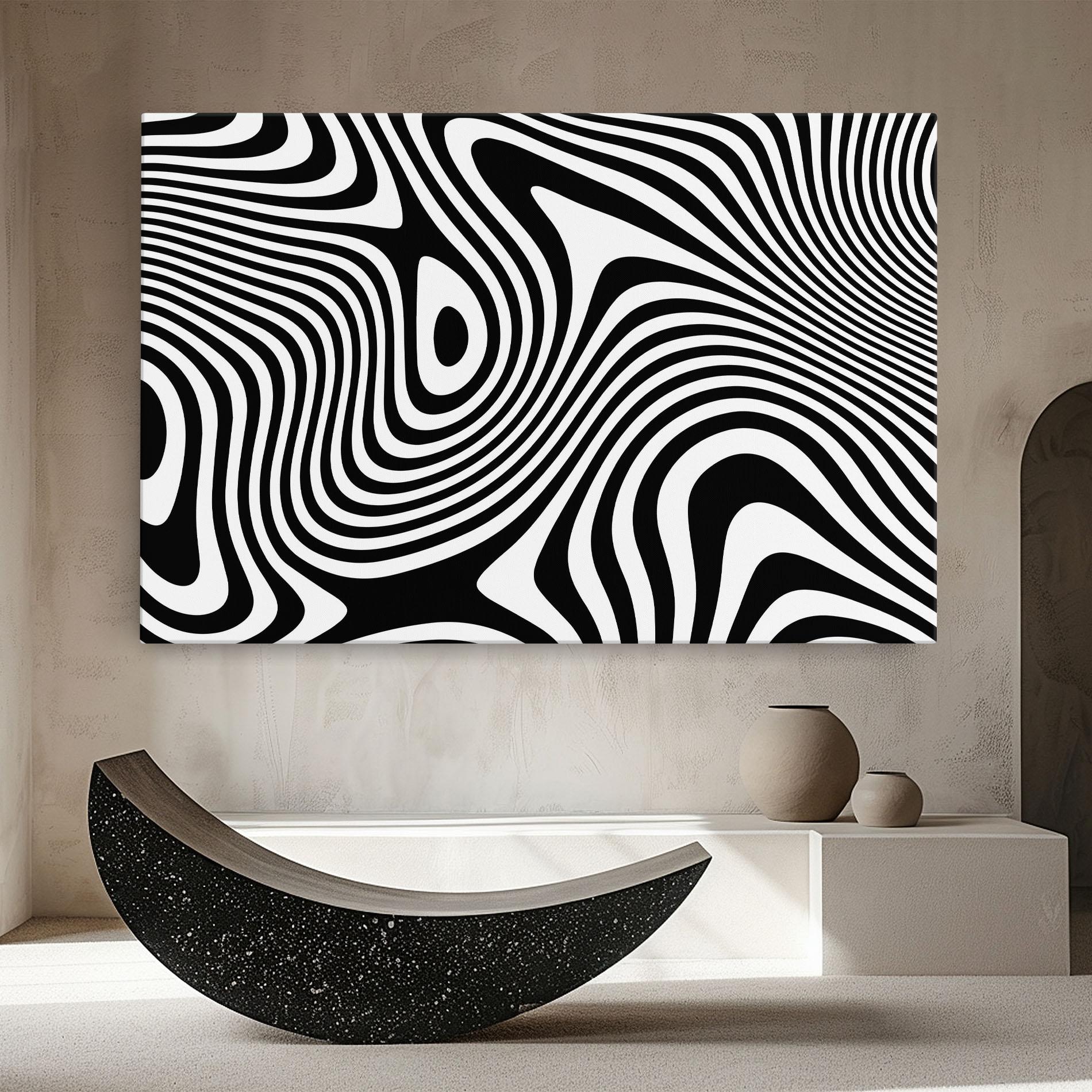 Tablou Canvas Wavy Stripes 01 mockup 8