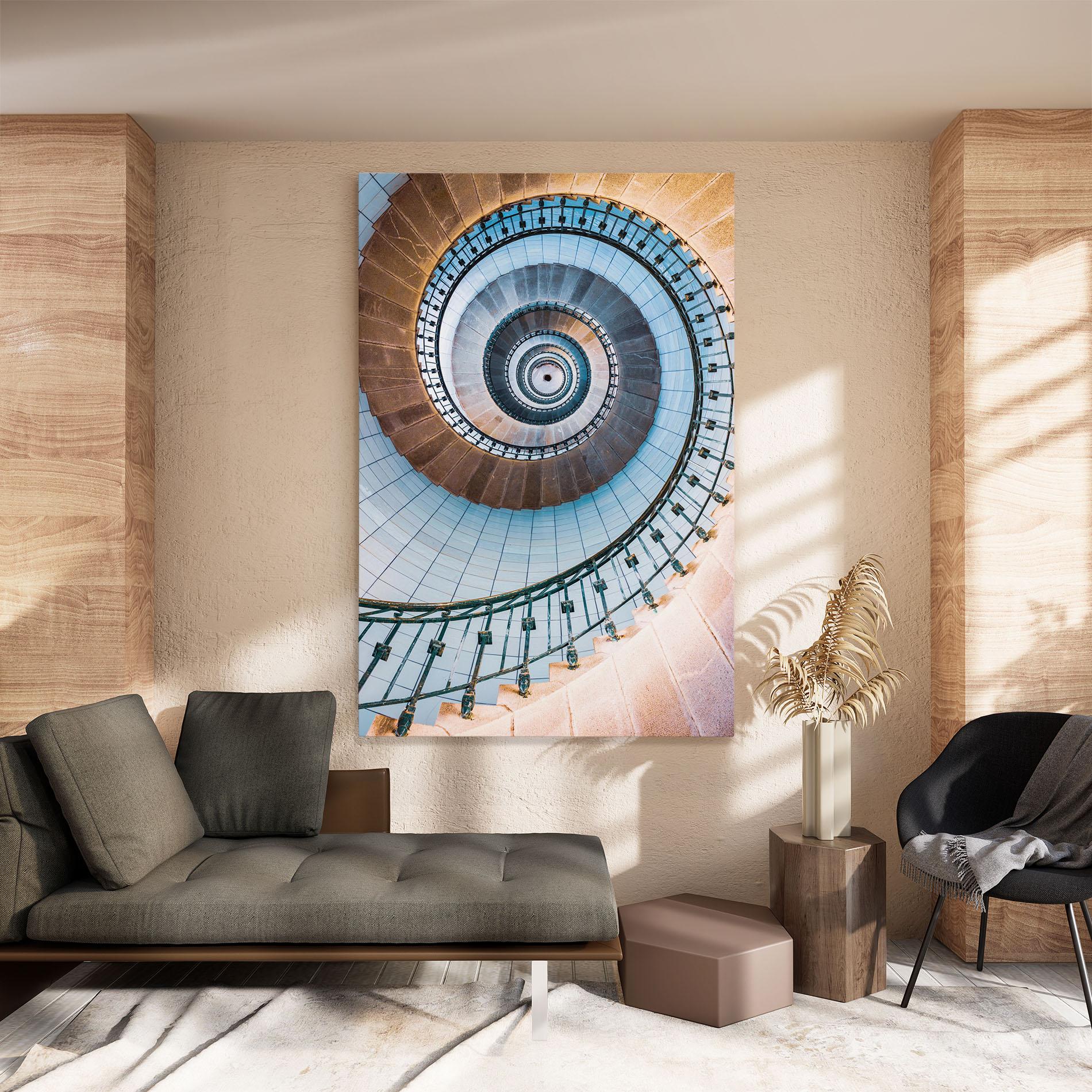 Tablou Canvas Blue Opaline Stairs mockup 8