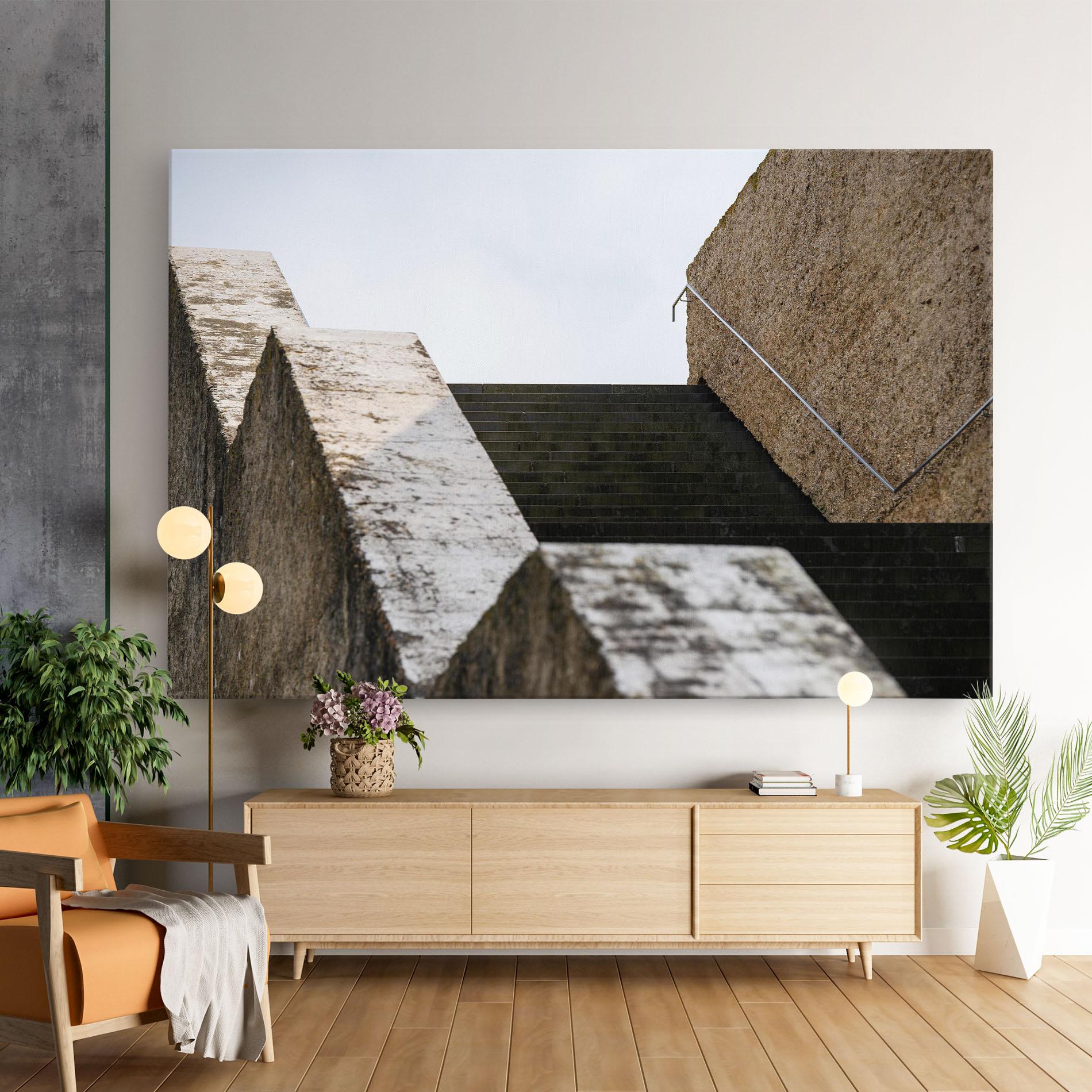 Tablou Canvas Black Stairs mockup 9