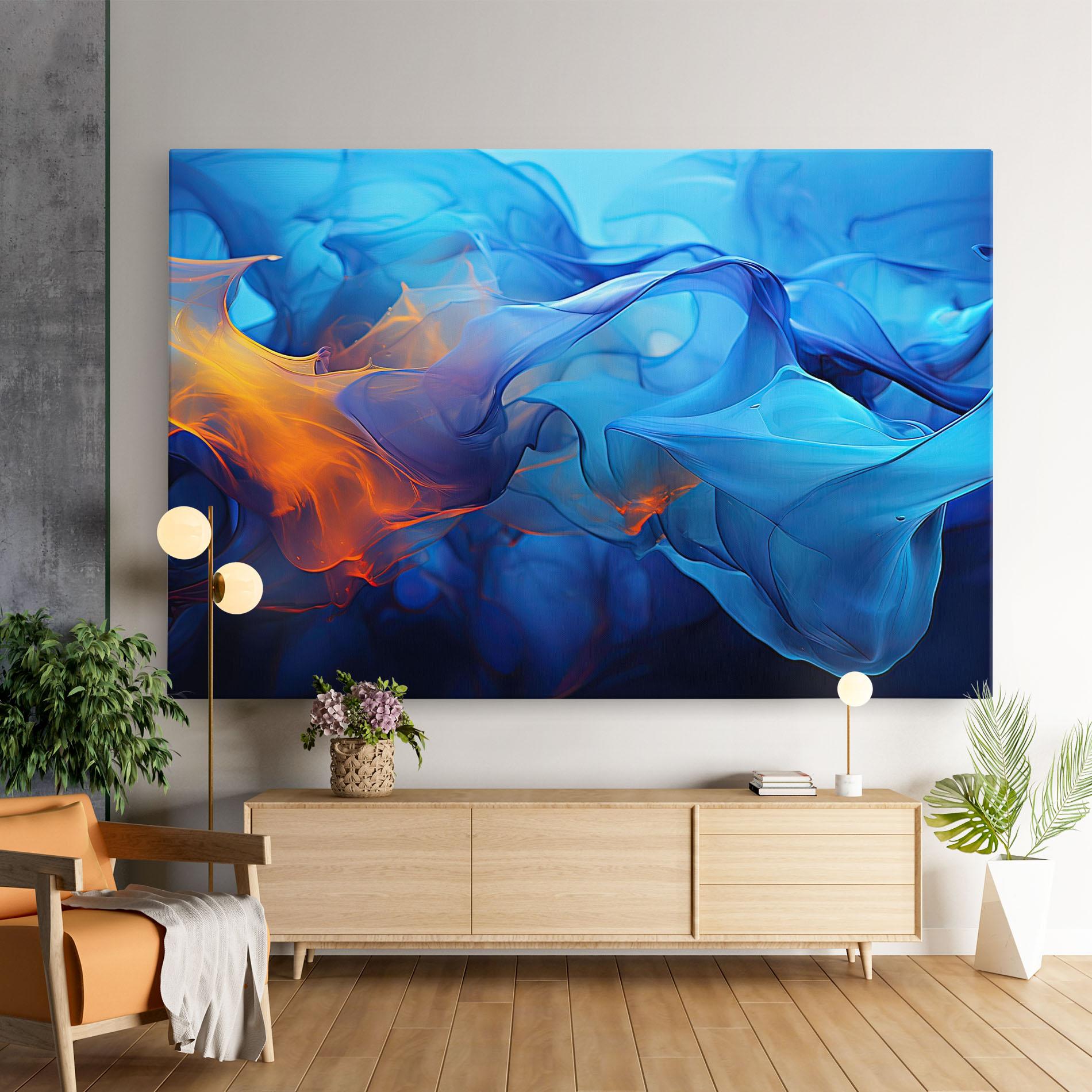 Tablou Canvas Blue Orange Floating mockup 9