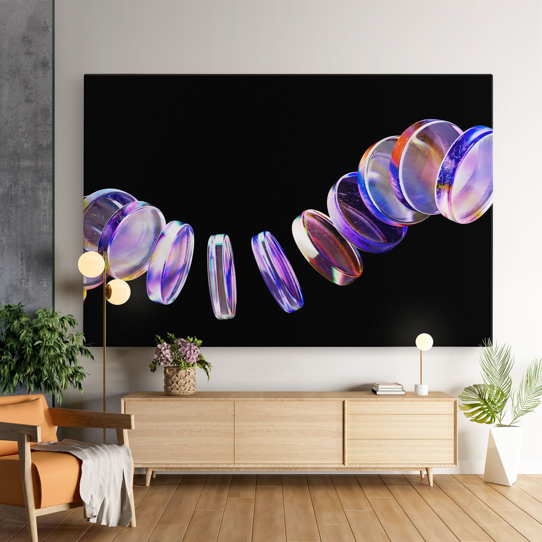 Circle Glass Floating mockup 9