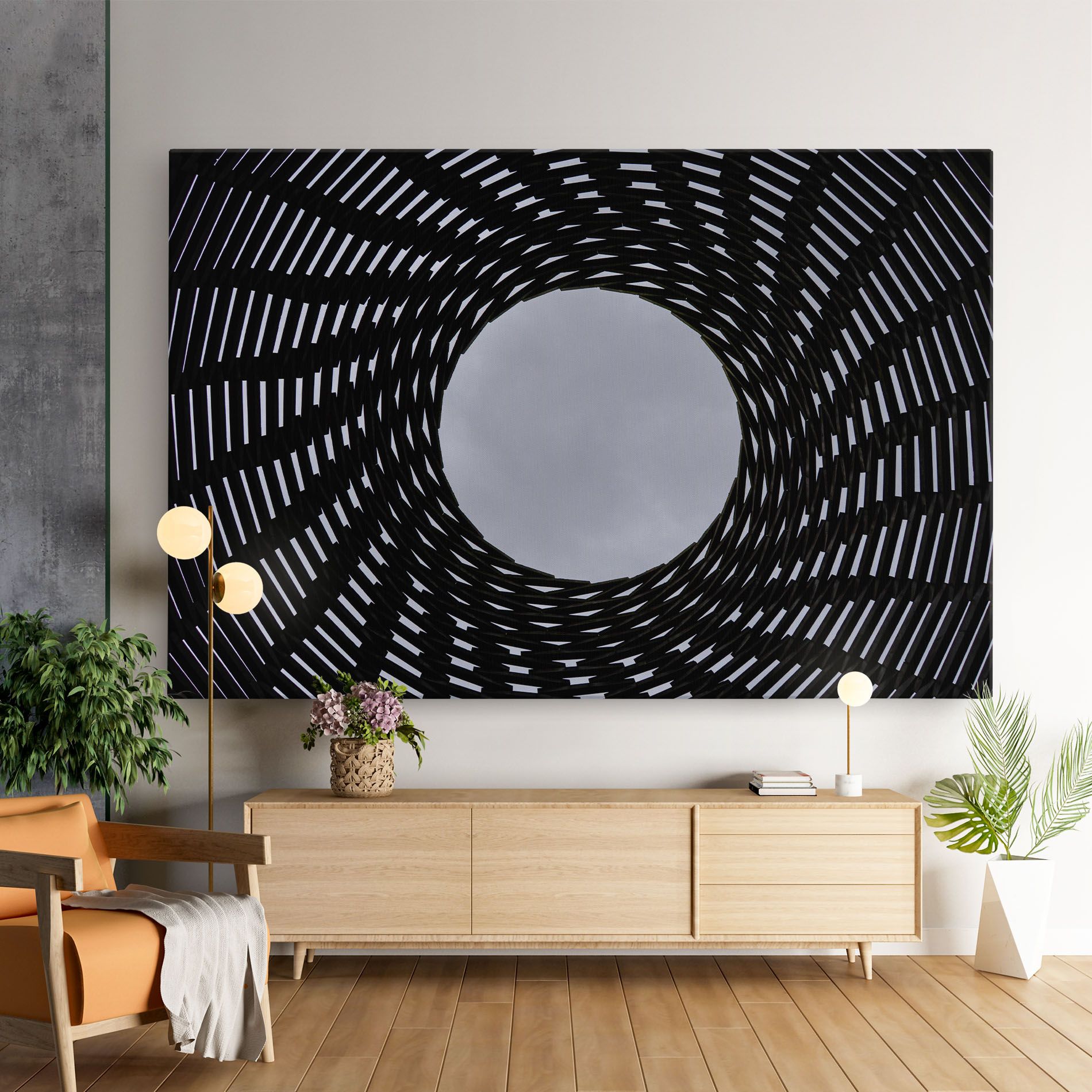 Grey Circle Lines mockup 9
