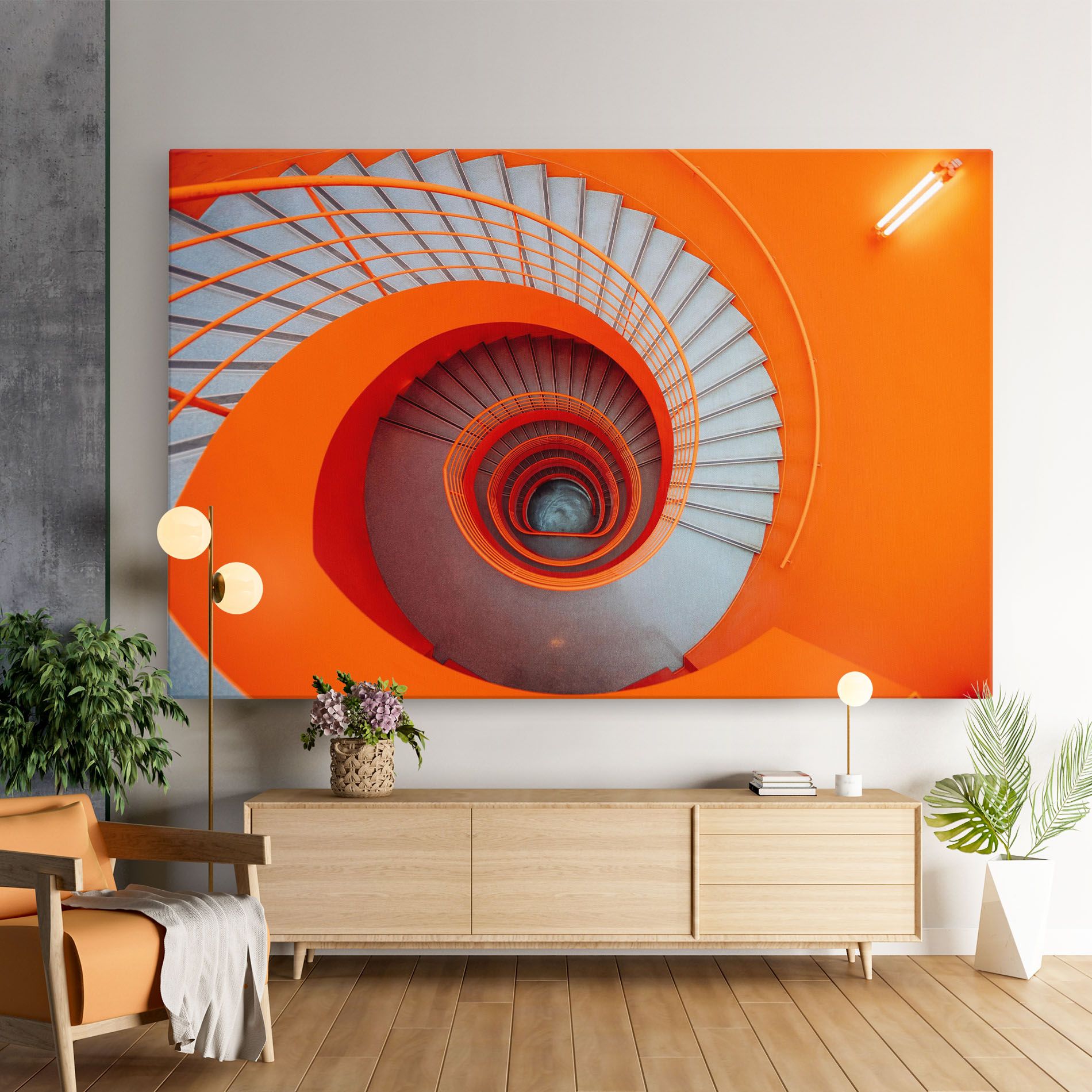 Grey Orange Stairs mockup 9