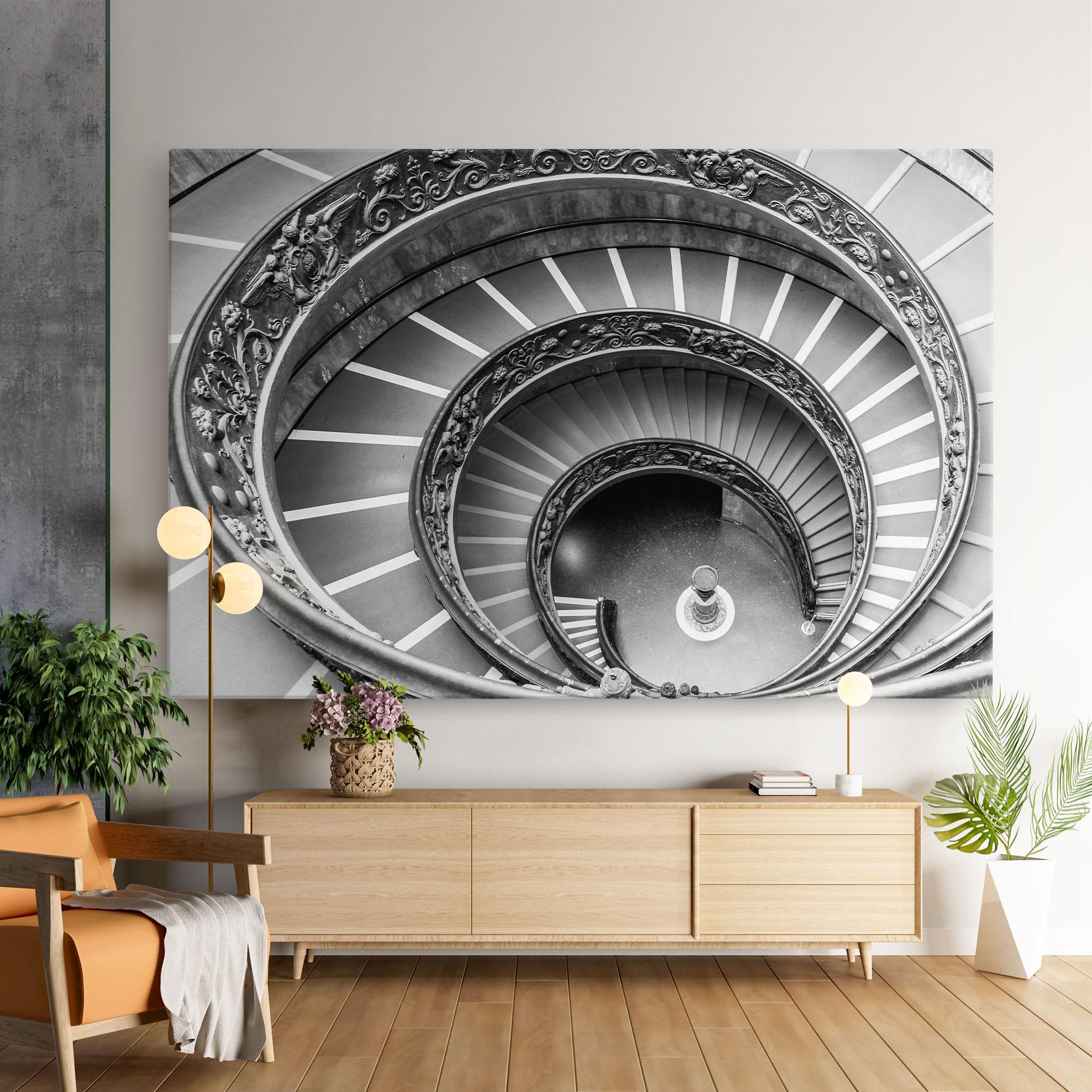 Tablou Canvas Grey Spiral mockup 9
