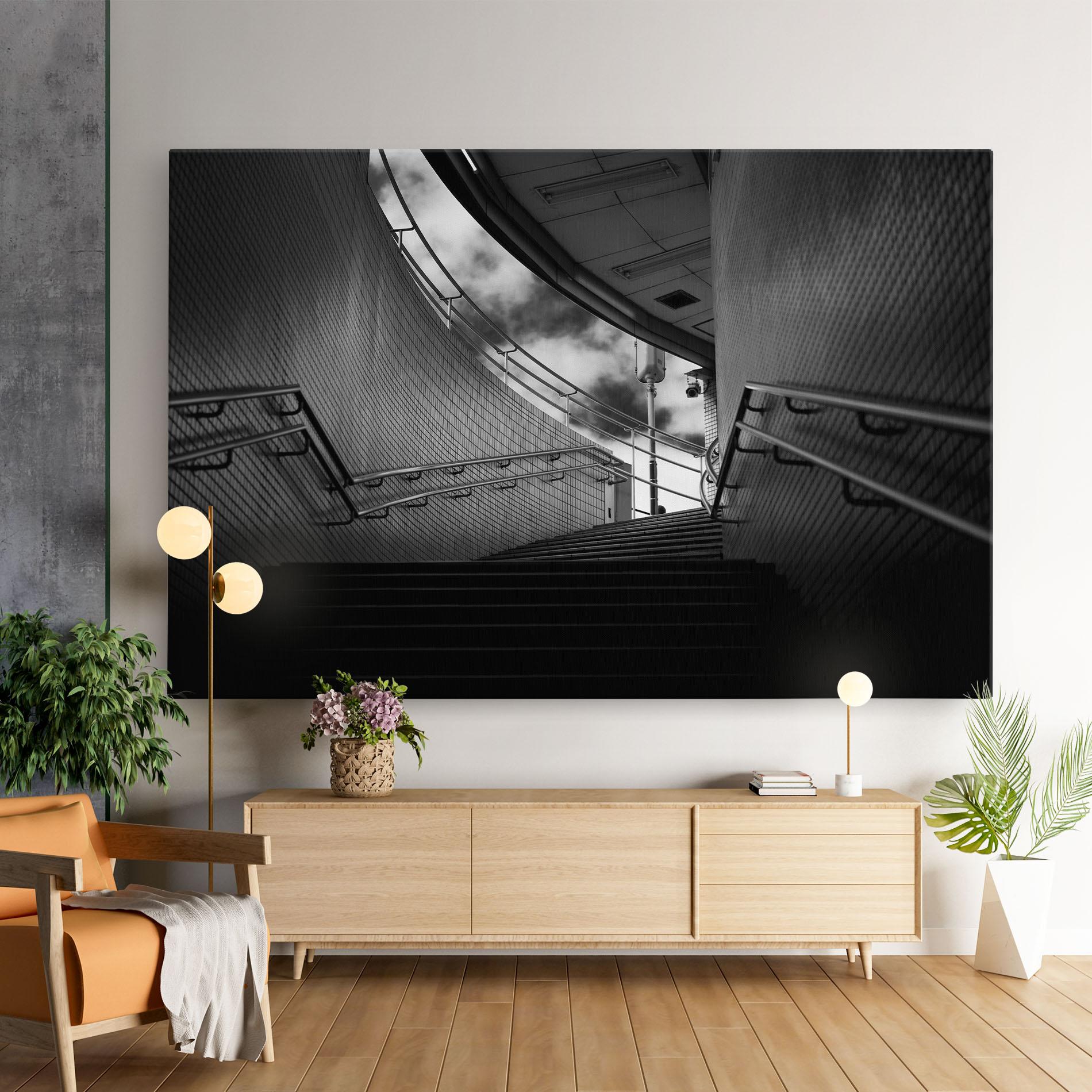 Tablou Canvas Grey Up Stairs mockup 9