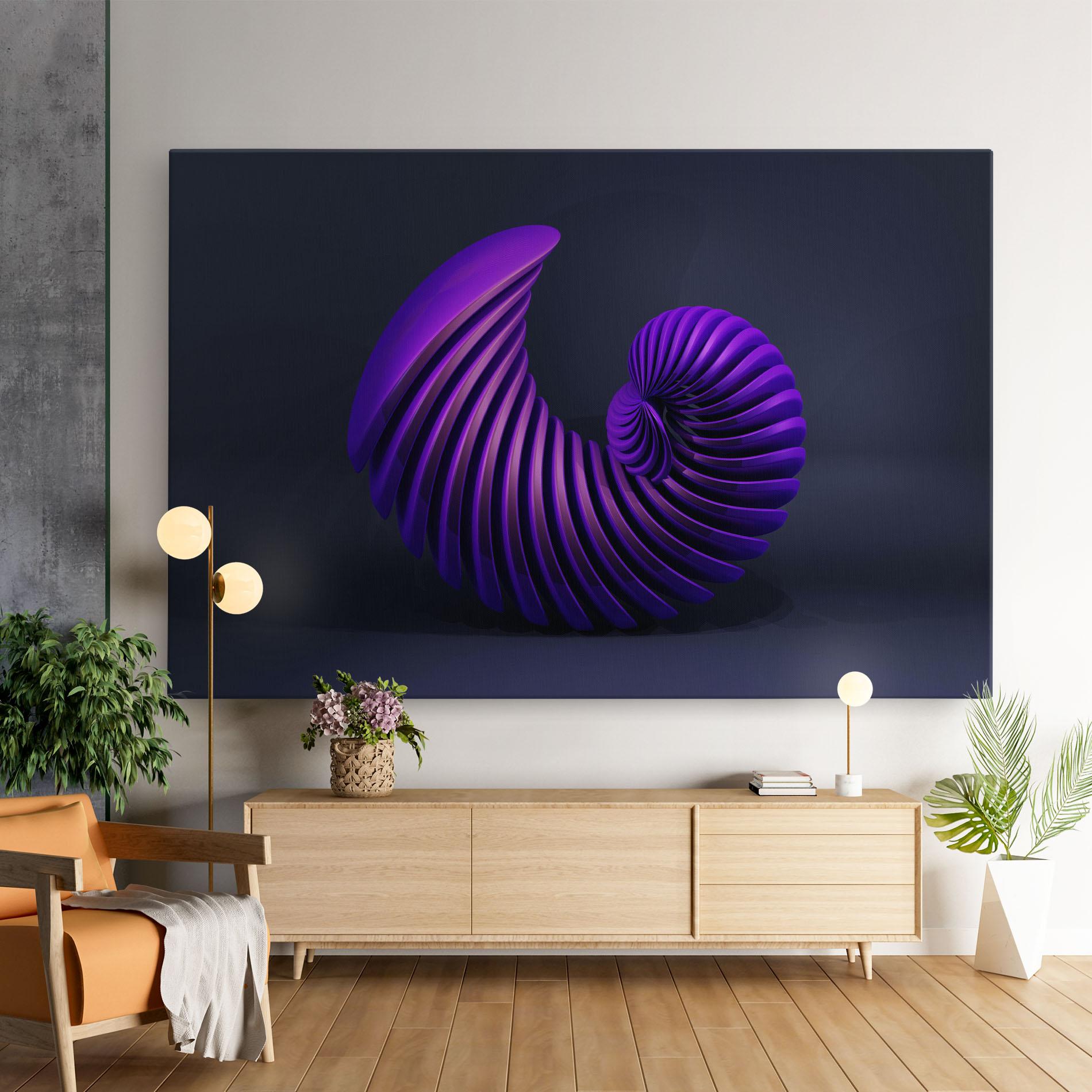 Tablou Canvas Purple Spiral mockup 9