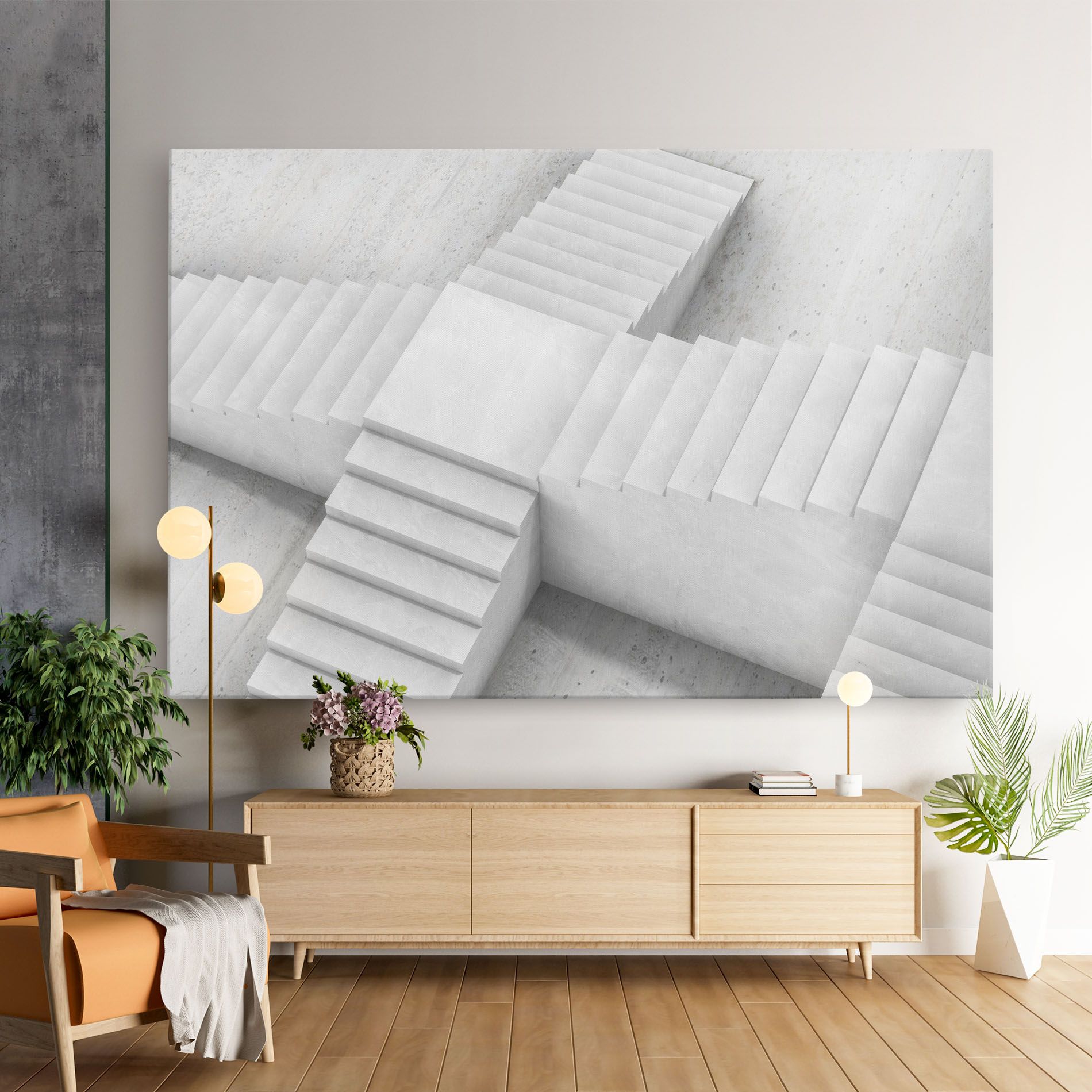 White X Stairway mockup 9