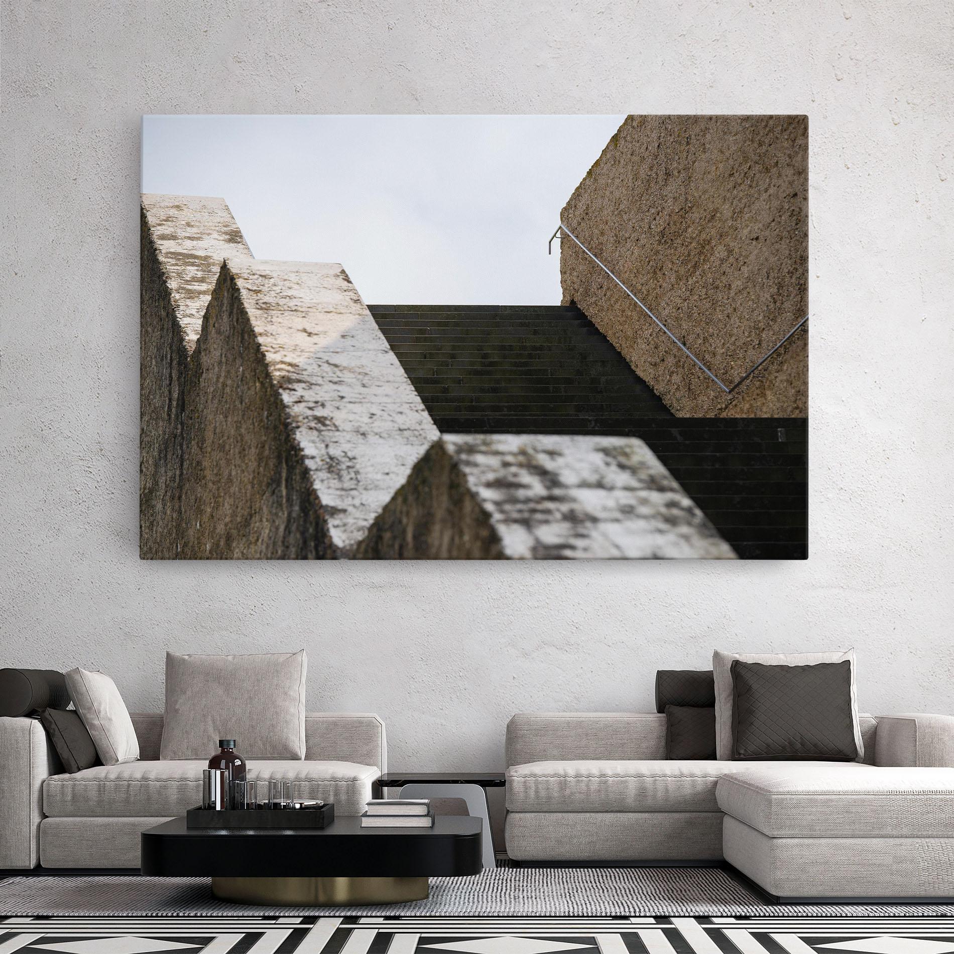 Tablou Canvas Black Stairs mockup 2