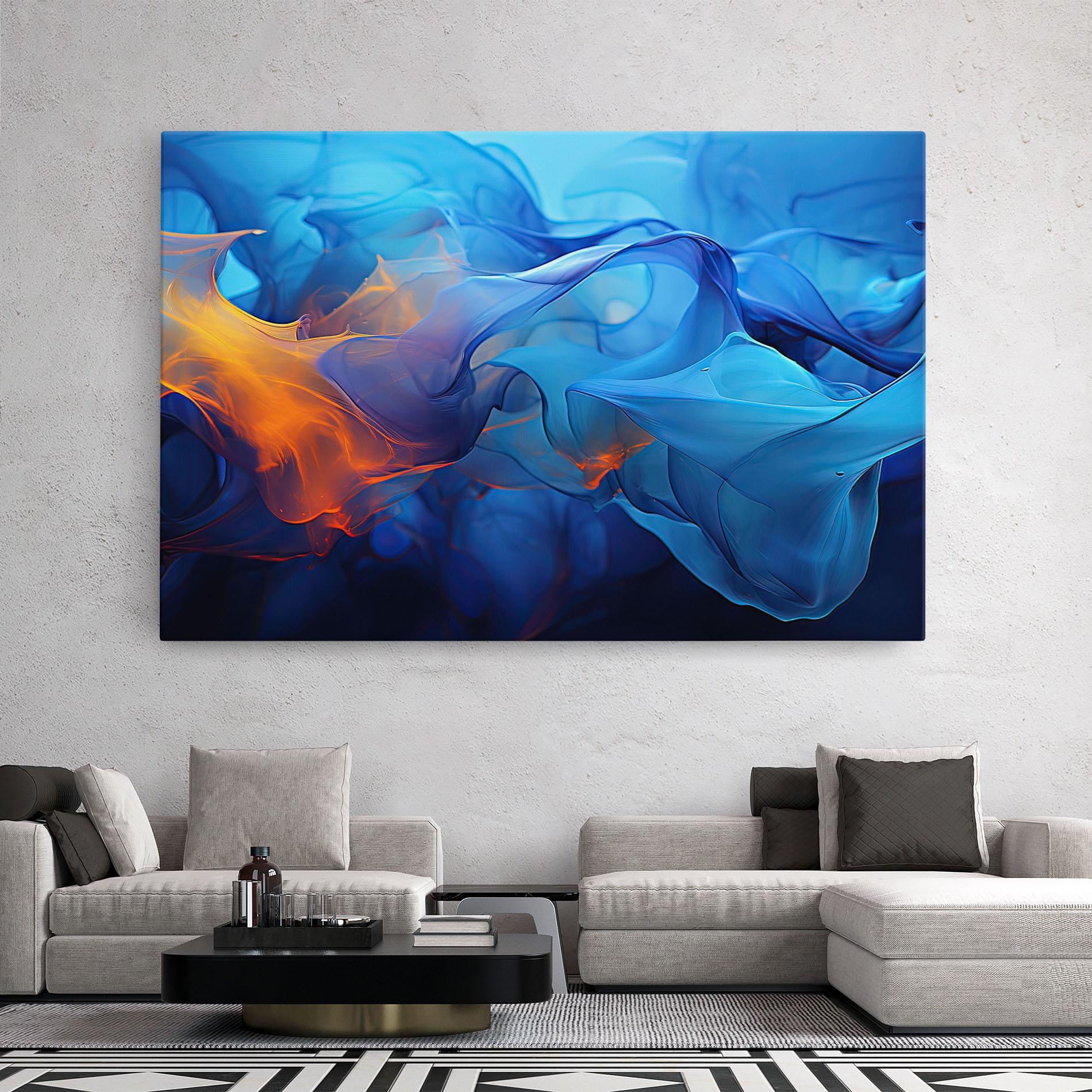 Tablou Canvas Blue Orange Floating mockup 2