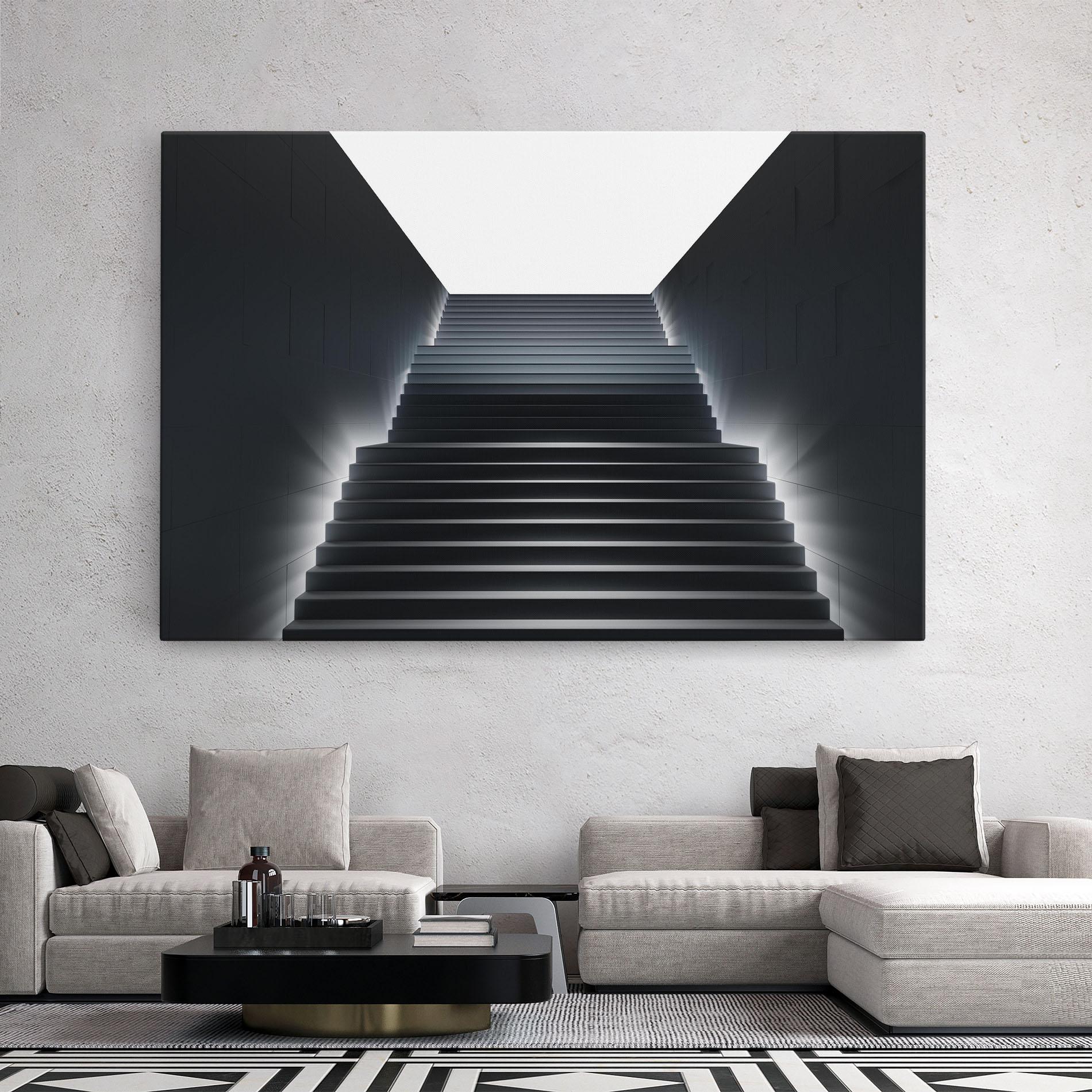 Tablou Canvas Dark Stairs mockup 2