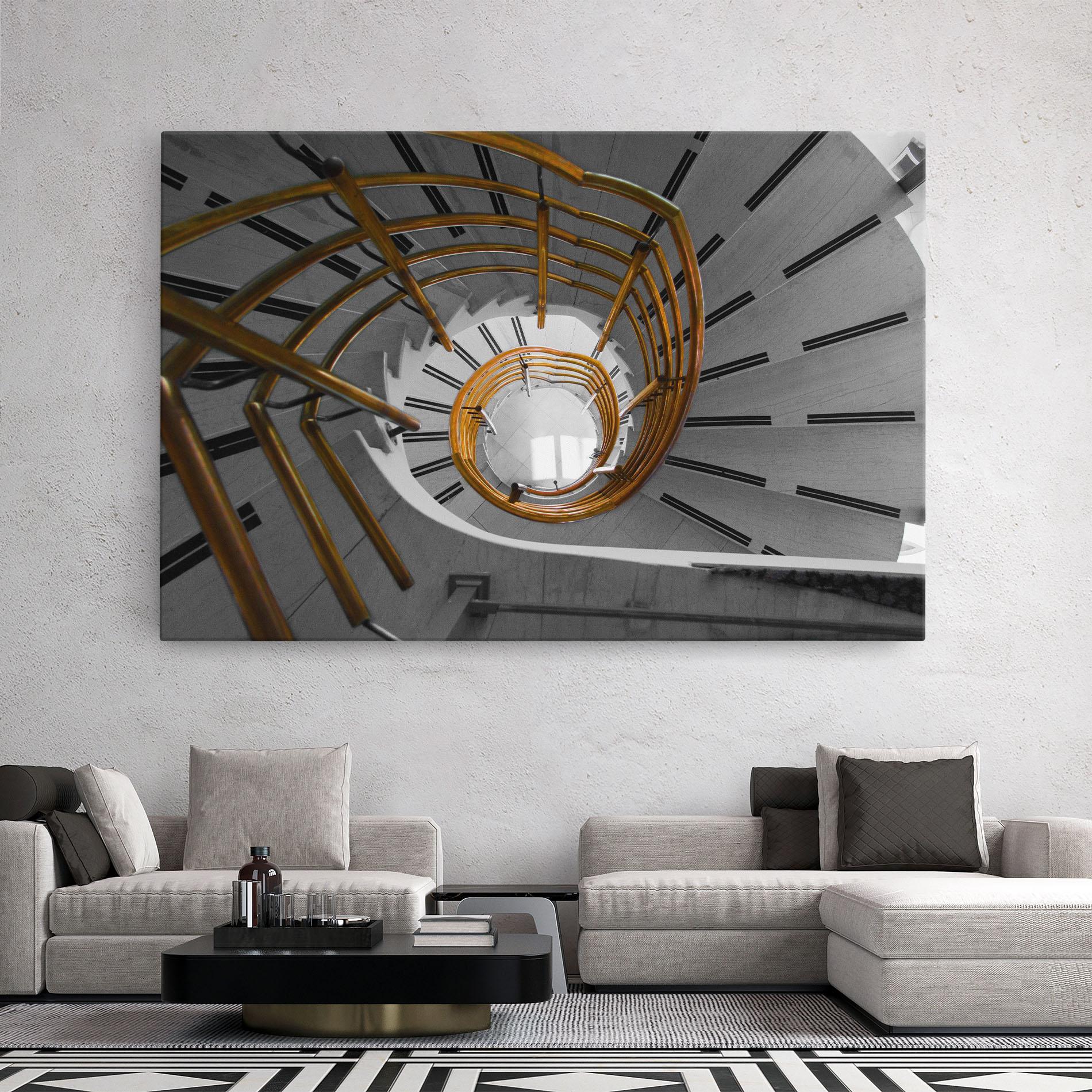 Tablou Canvas Gold Bar Stairs mockup 2