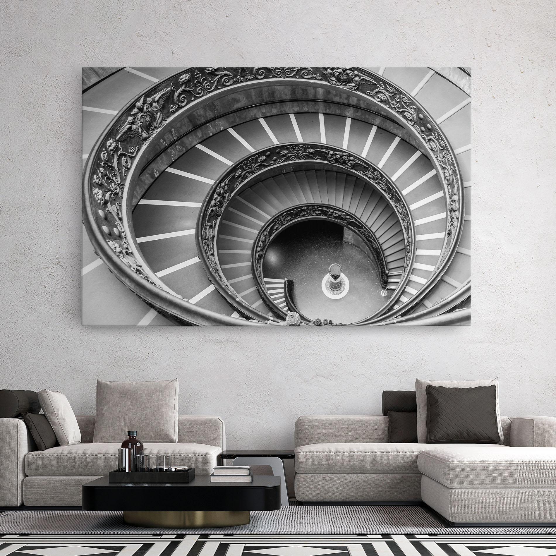 Tablou Canvas Grey Spiral mockup 2